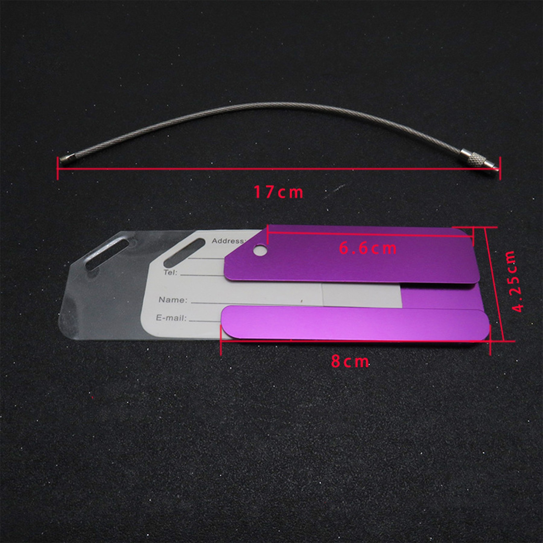 Cut Angle Aluminum Luggage Tag Baggage Tag 3