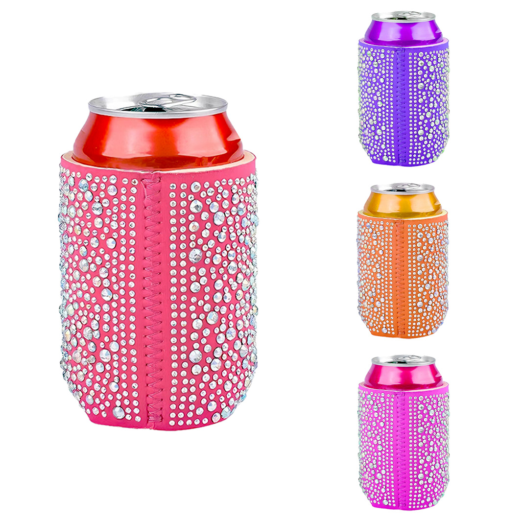 Rhinestone Insulated Can Cooler 1