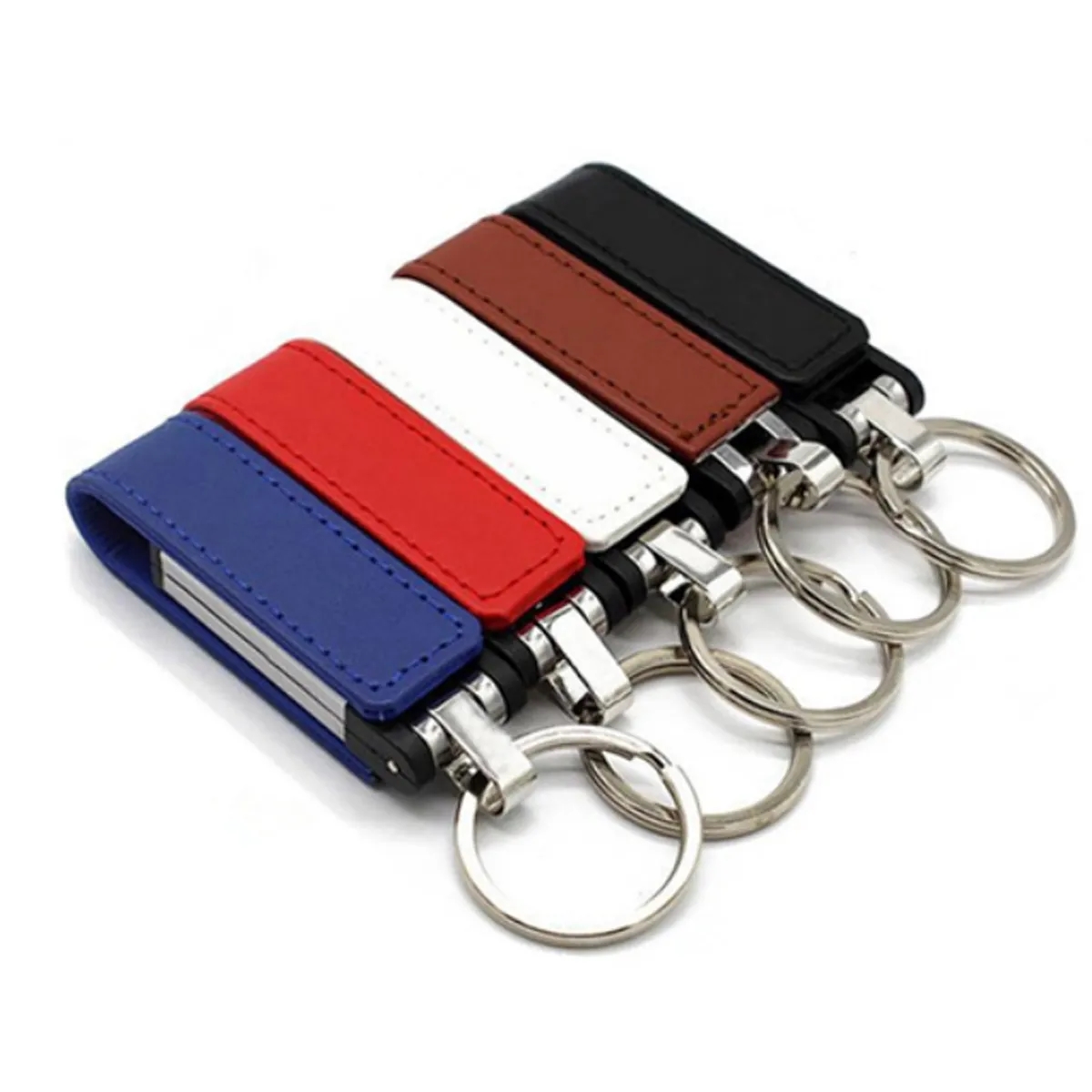 Keychain Metal High Speed Leather Flash Drive 3