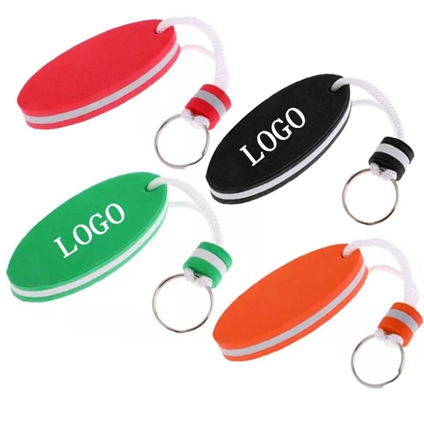 Oval Shaped EVA Foam Floating Key Chain 4