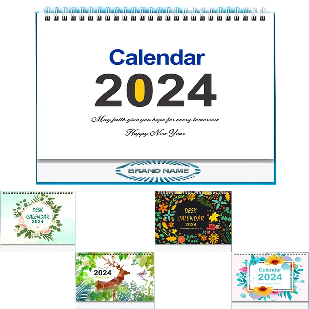 2024 Thickened Fashion Standing Flip Office Desk Calendar 6