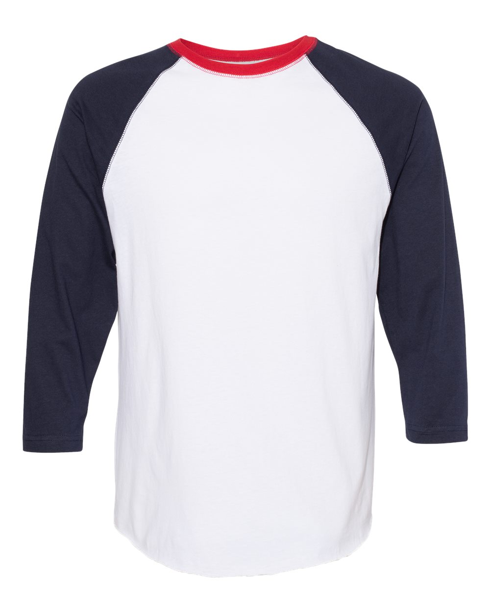 Unisex Baseball Fine Jersey Three-Quarter Sleeve Tee - 6930 75
