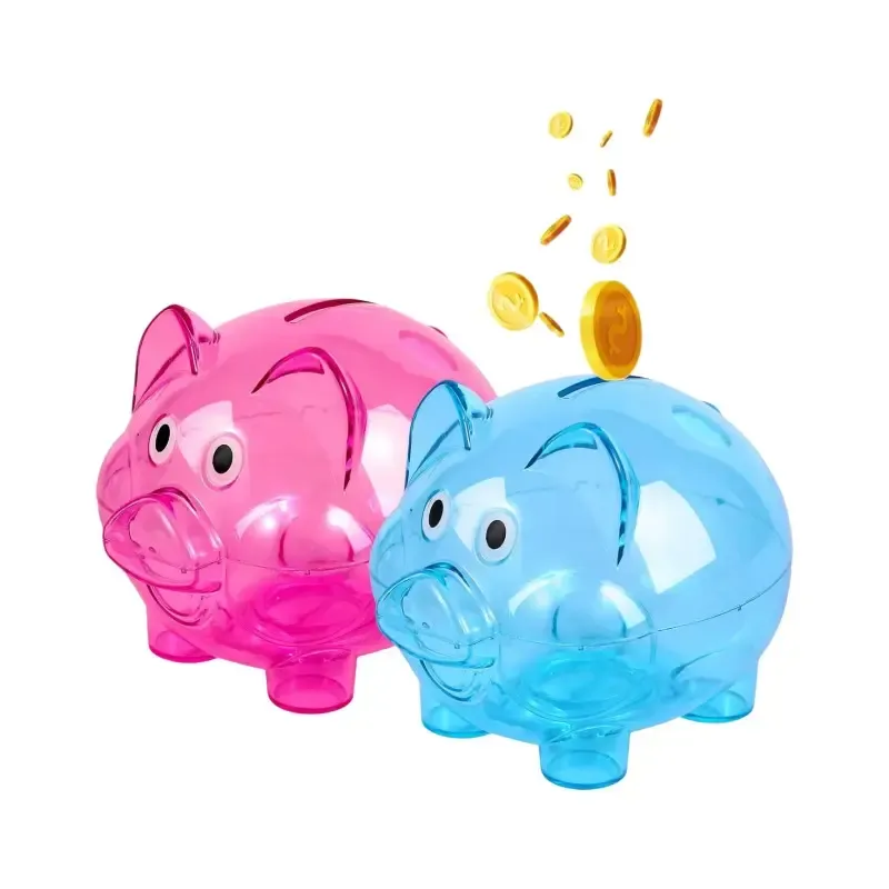 Mini Clear Piggy Coin Money Bank 5