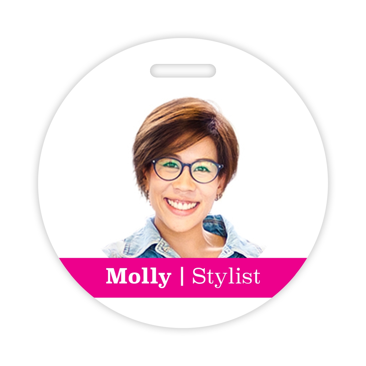 USA Made Tamper Evident Photo ID Badge (2.75") Circle