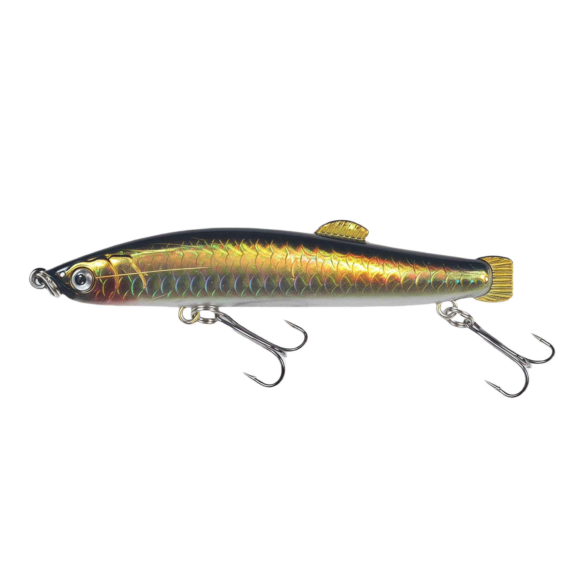 11.5g 3.54" Sinking Pencil Lure with Treble Hooks, Blood Groove, Long Cast, Hard Bait 7