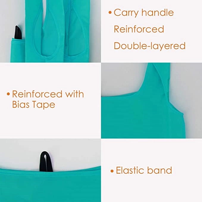 Reusable portable shopping bags, custom tote bag with logo imprint 9