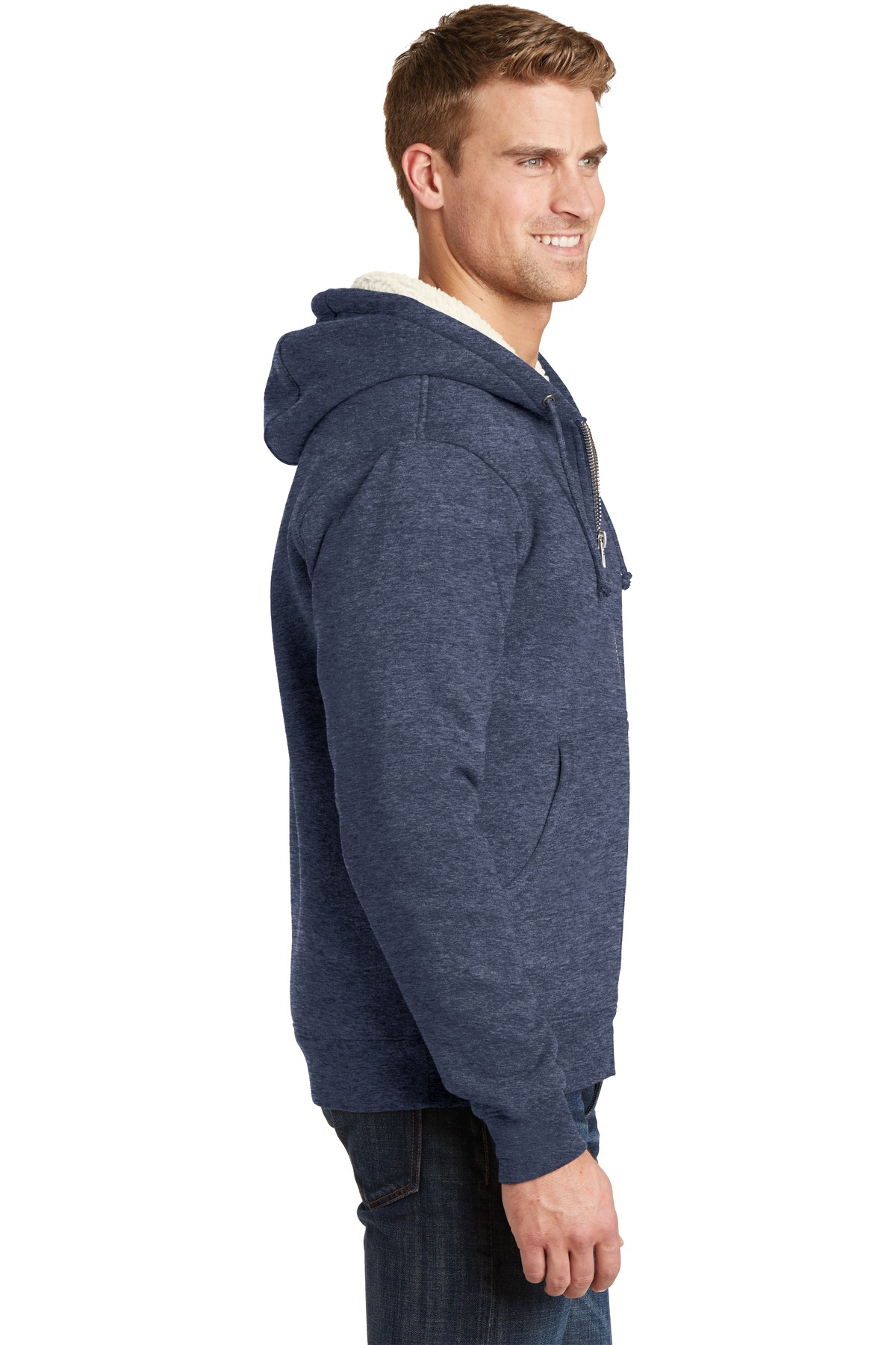 CornerStone Heavyweight Sherpa-Lined Hooded Fleece Jacket. CS625 6