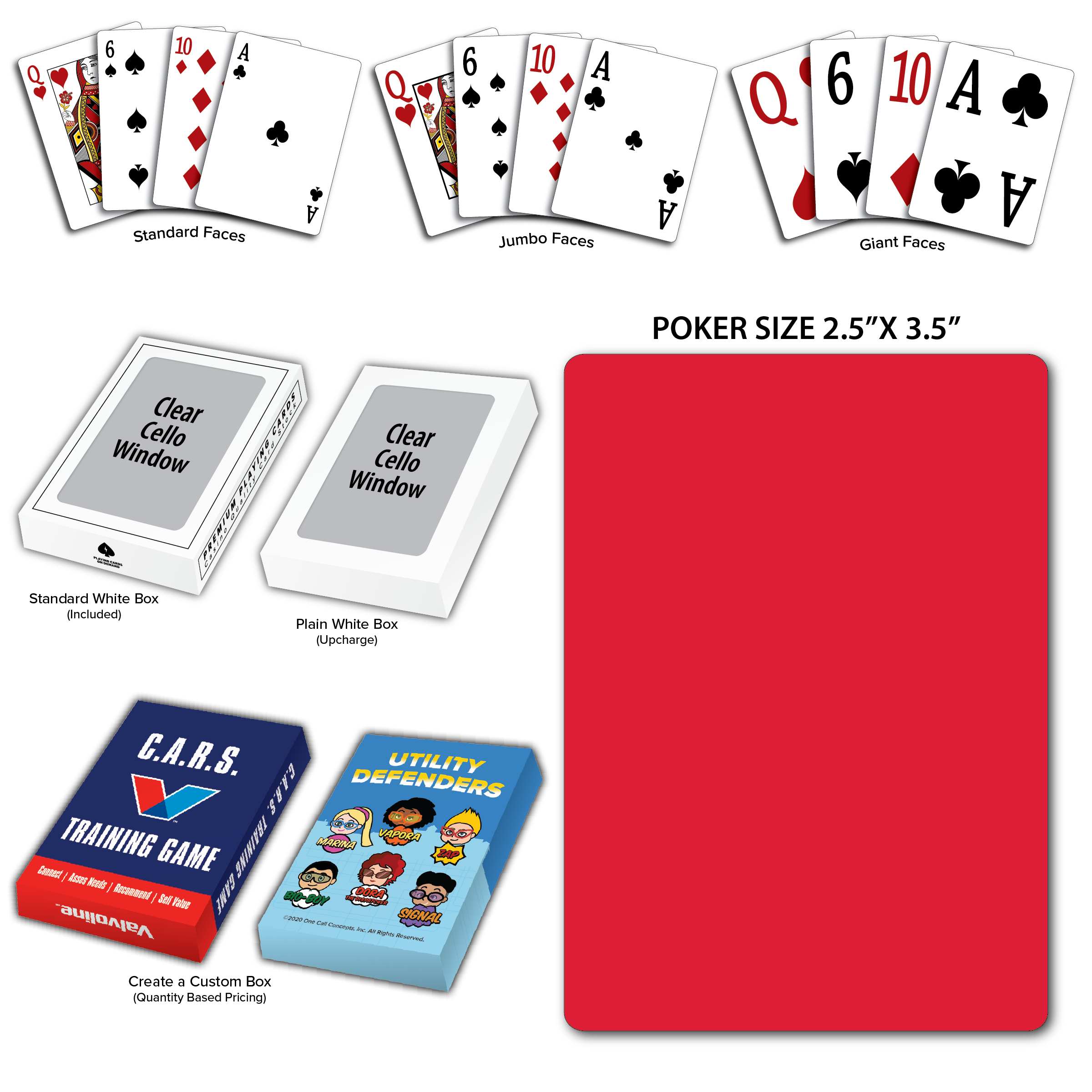 Solid Back Red Poker Size Playing Cards 4