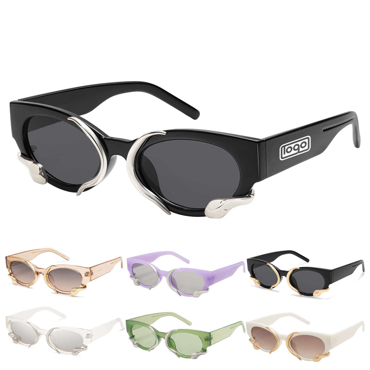 Vintage Metal Snake Sunglasses 4