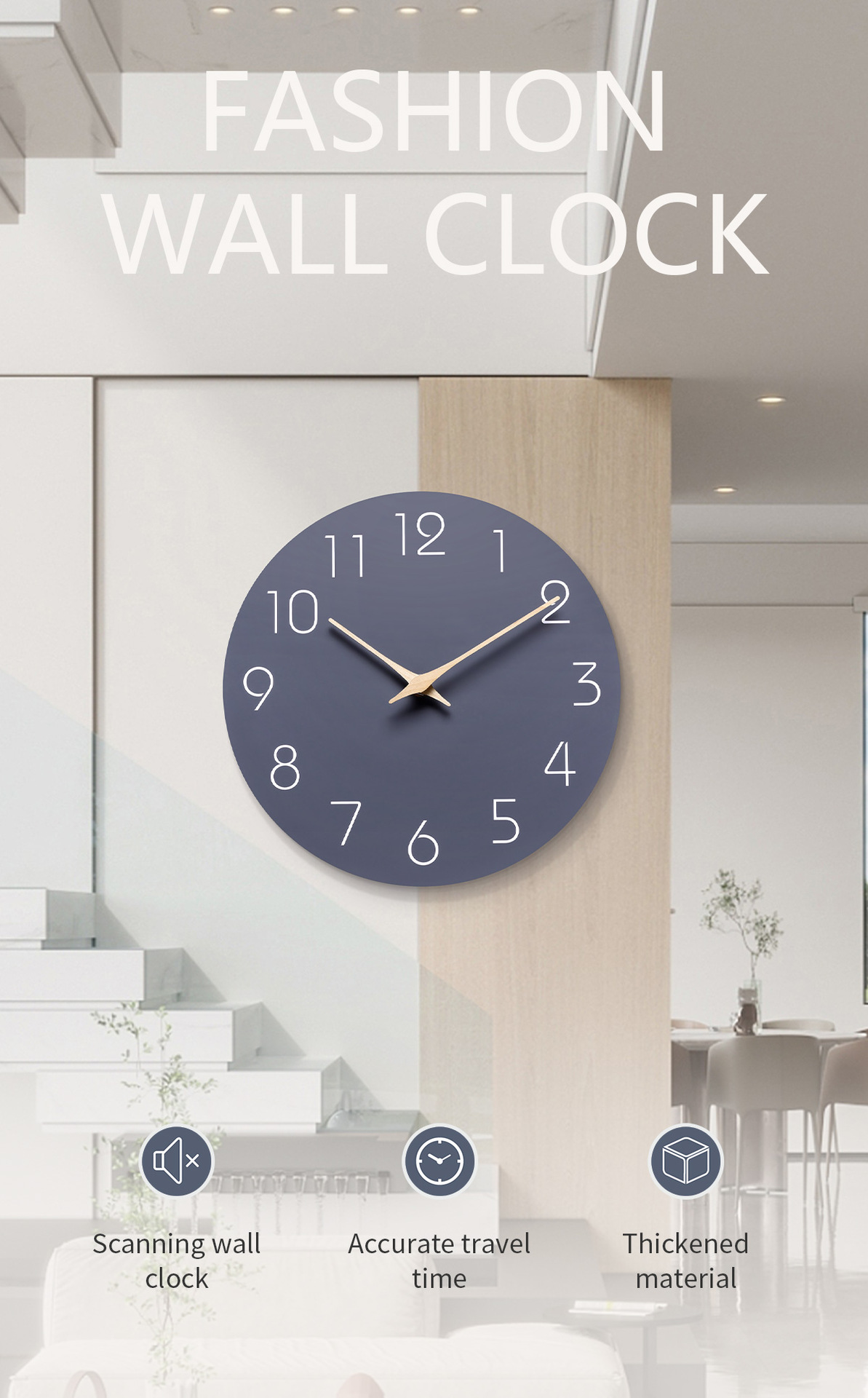 Decorative Battery Operated Wall Clocks 10 Inch 8