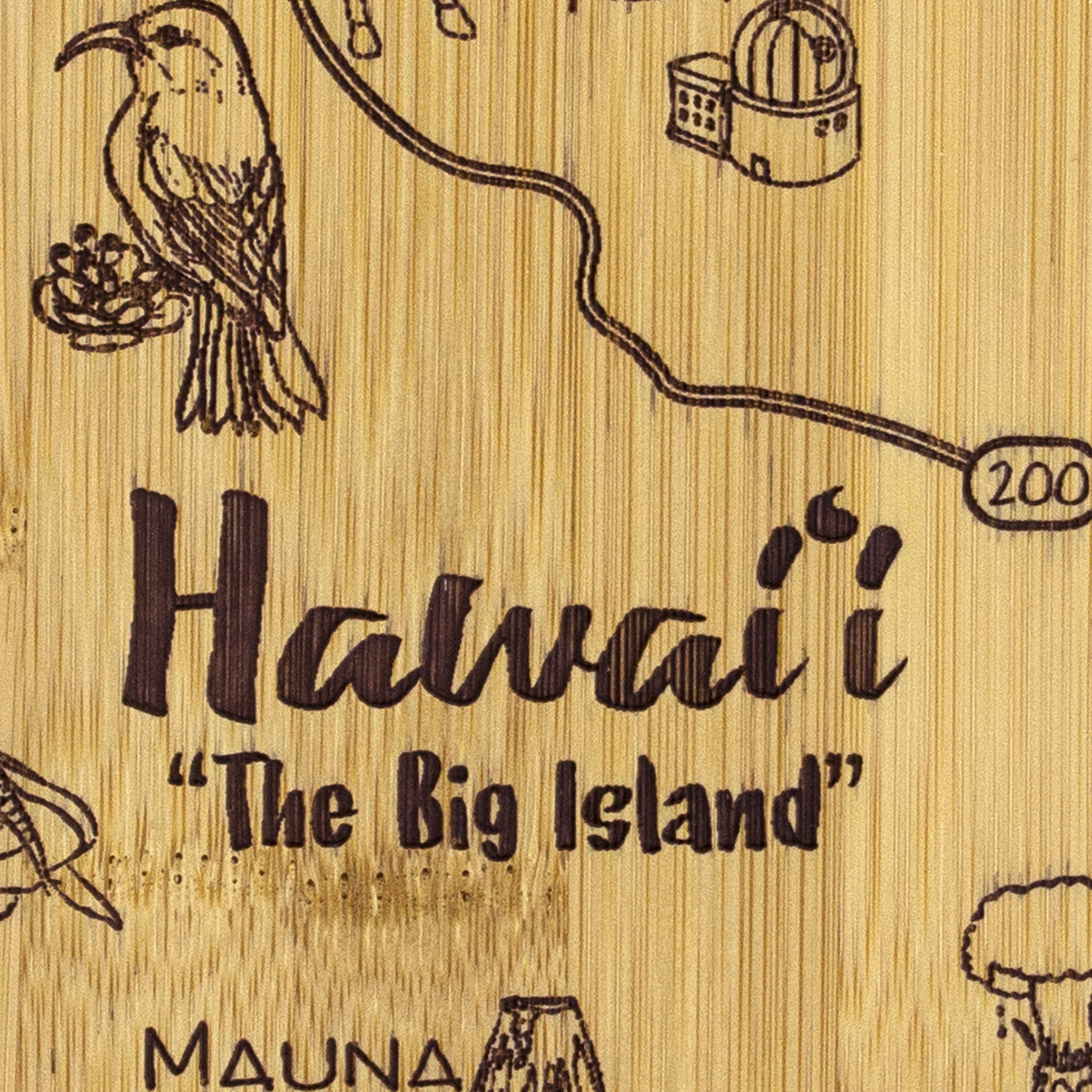 Destination Hawaii Big Island Cutting & Serving Board 2