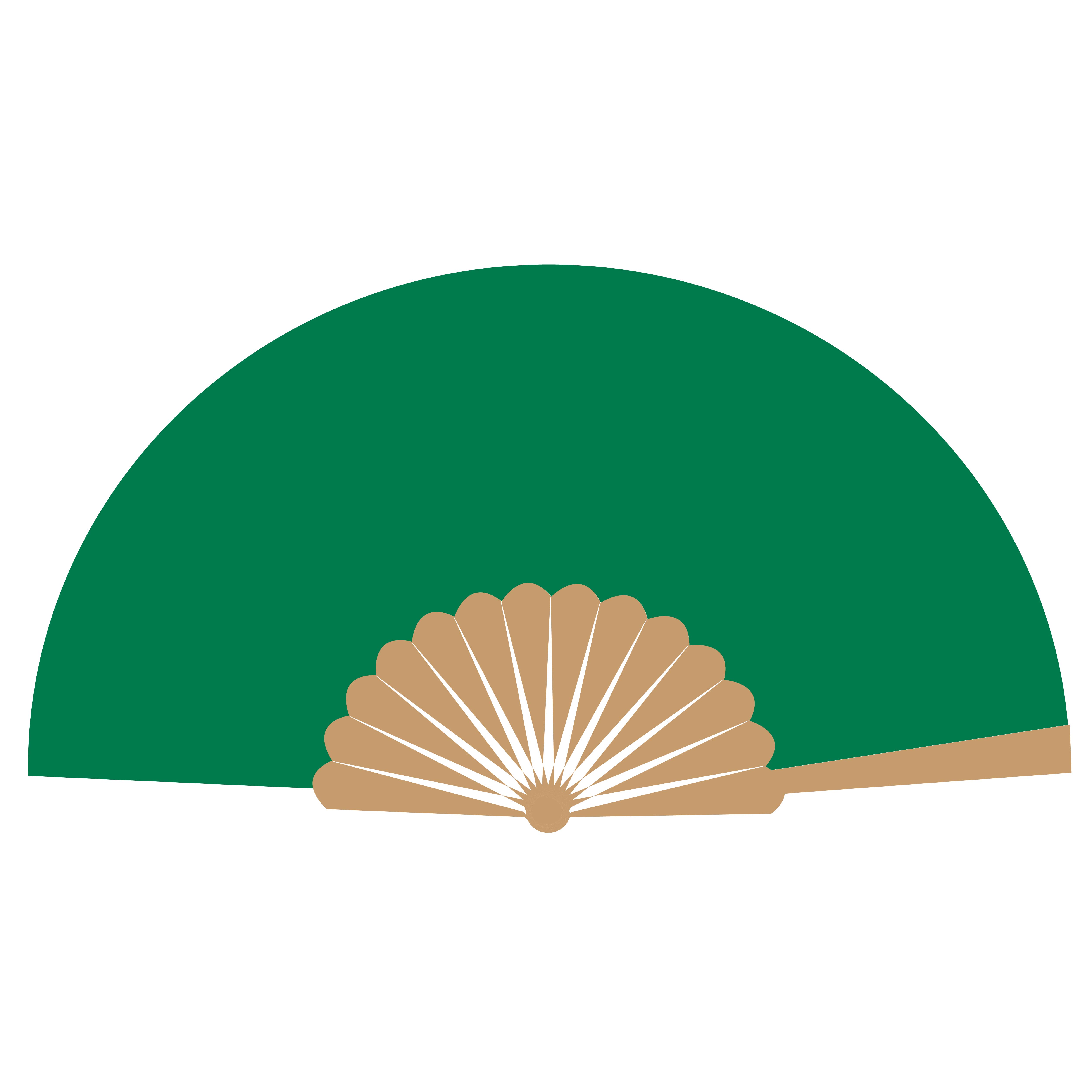 Fancy Bamboo Hand Fan - Full Color 2