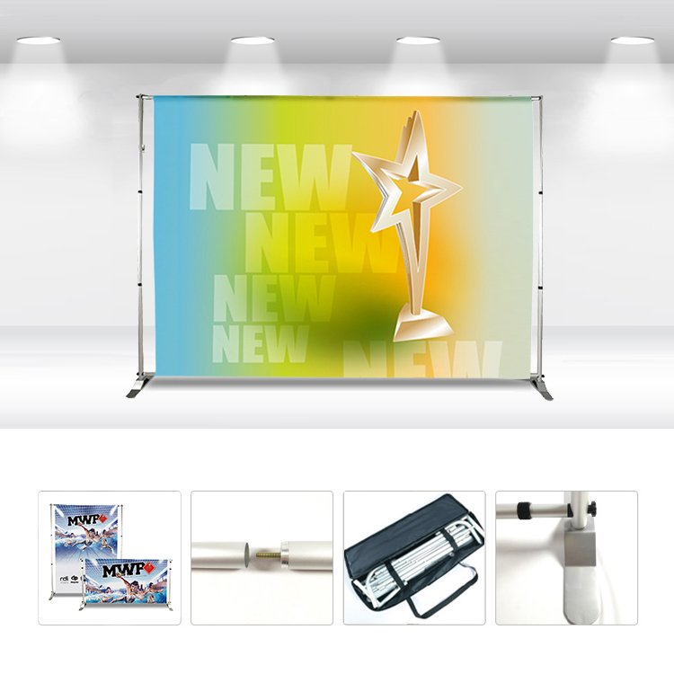 10 ft. x 8 ft. Backdrop Banner Stand w/Banner (DyeSub 2-Sided) 1