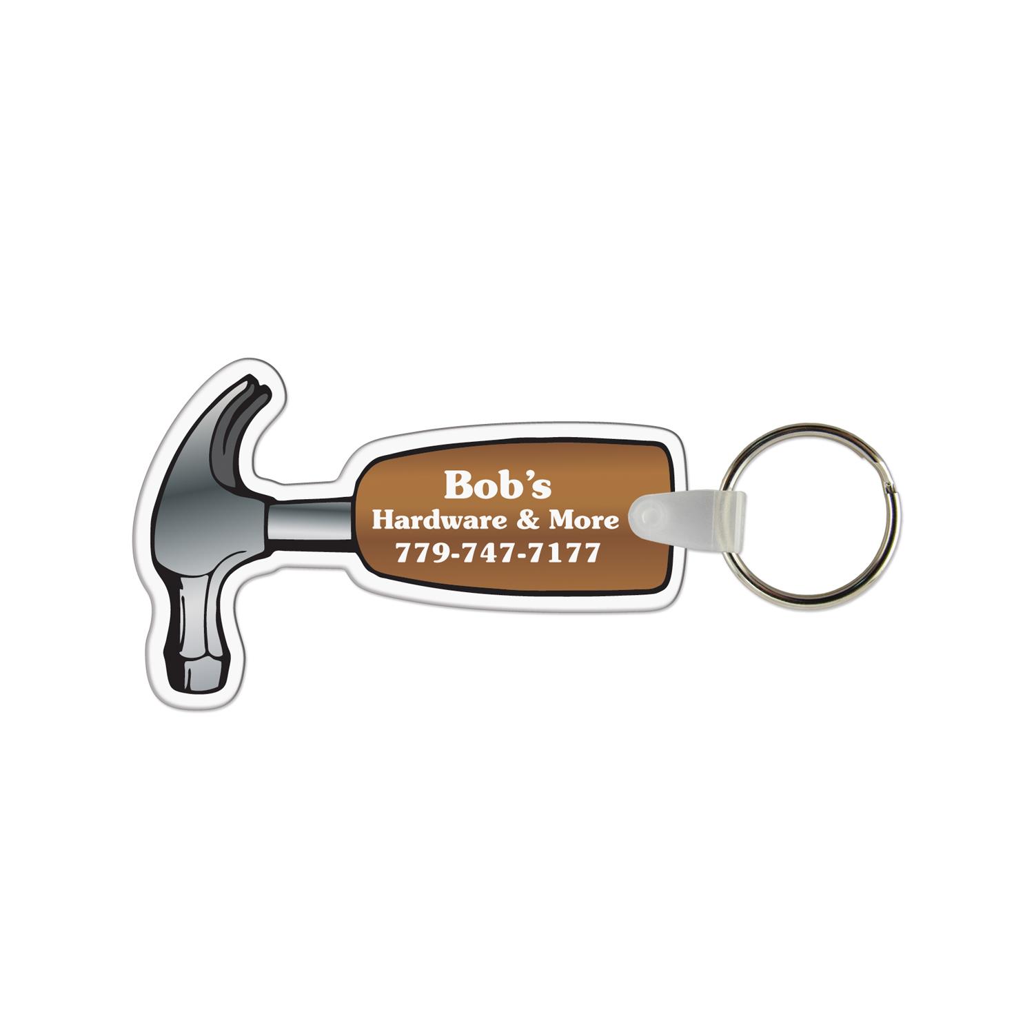 Hammer Shaped USA Made Vinyl Keychain 1