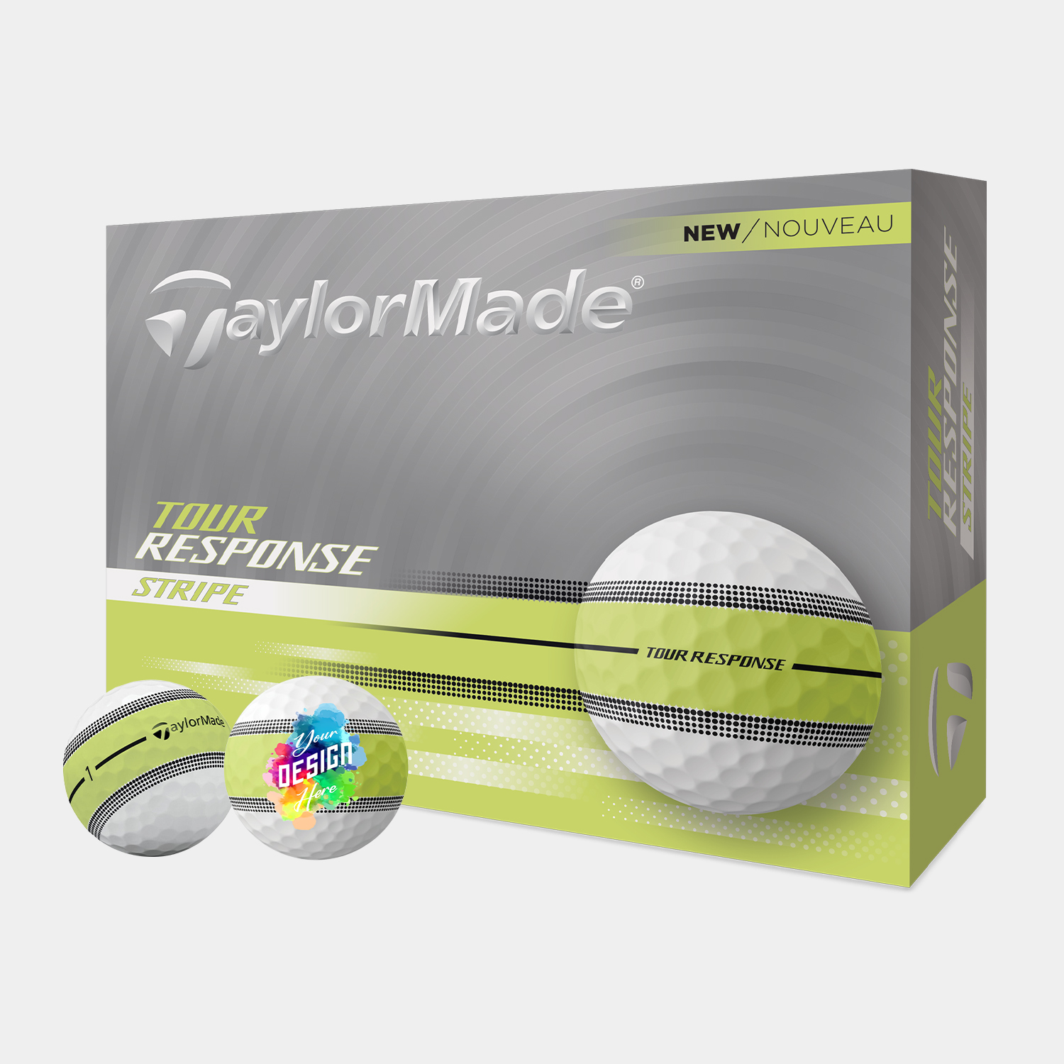 TaylorMade® Tour Response Hi-Vis Stripe Golf Balls 1