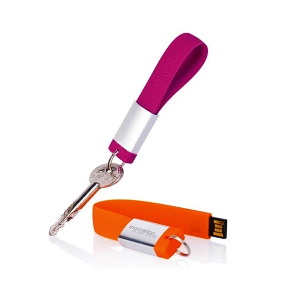 Silicone Keychain Wristband USB Flash Drive 3