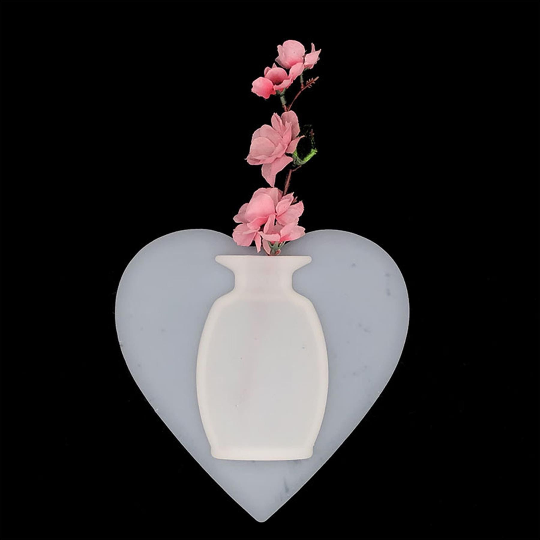 Heart Shaped Silicone Wall Vase 5