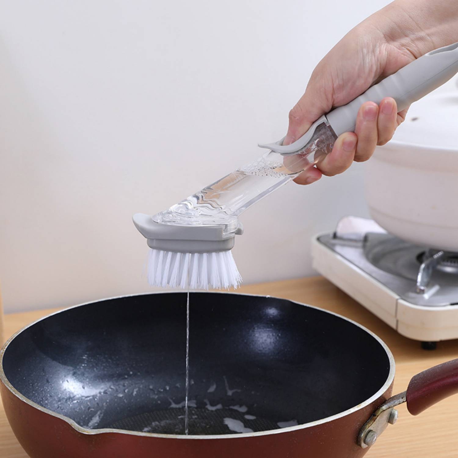 Automatic Liquid Washing Dish Cleaning Brush 6