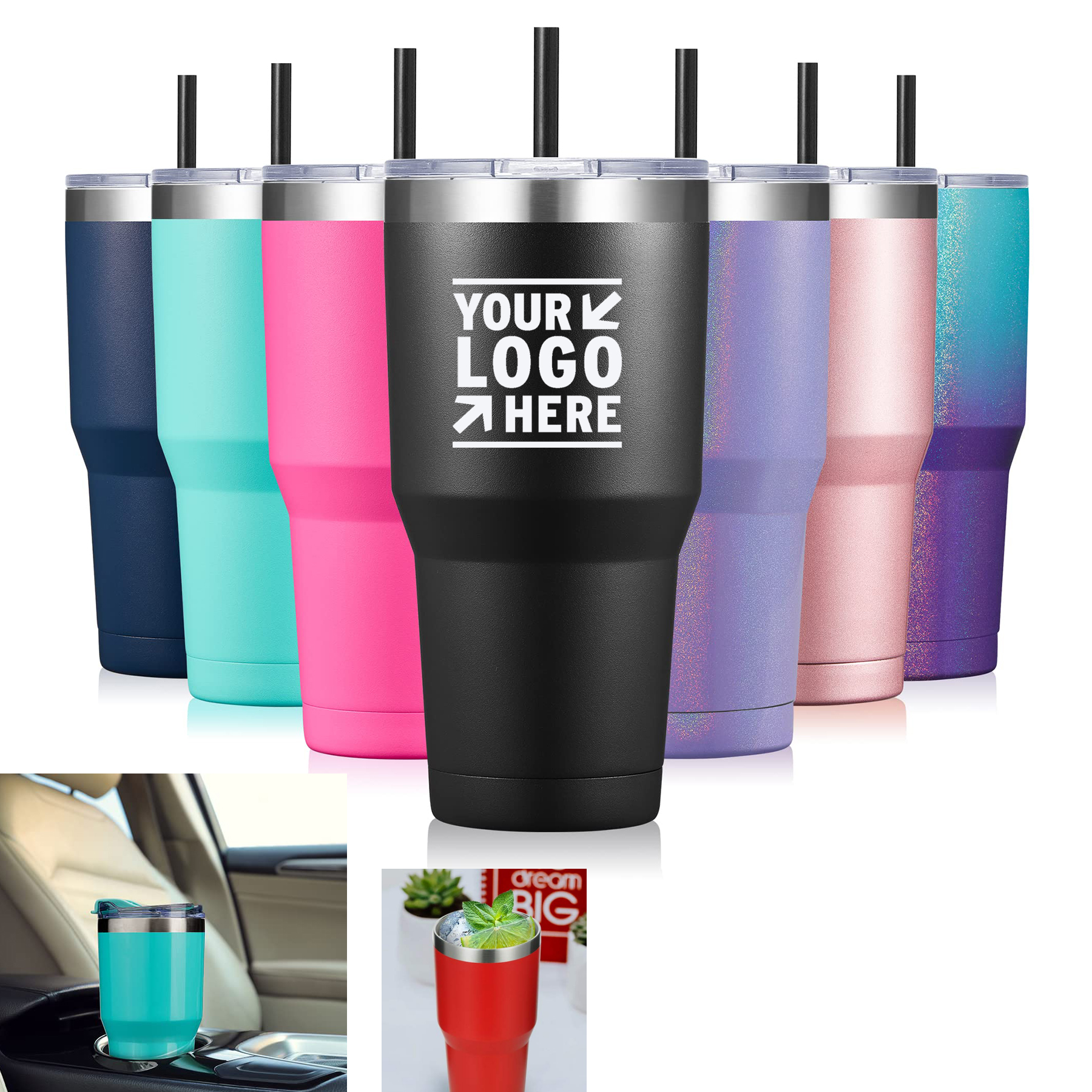 30oz Coffee Travel Mug with Lid 2