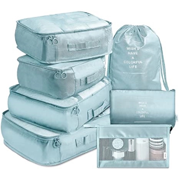 7 Pcs Travel Luggage Organizers Bag Set 9