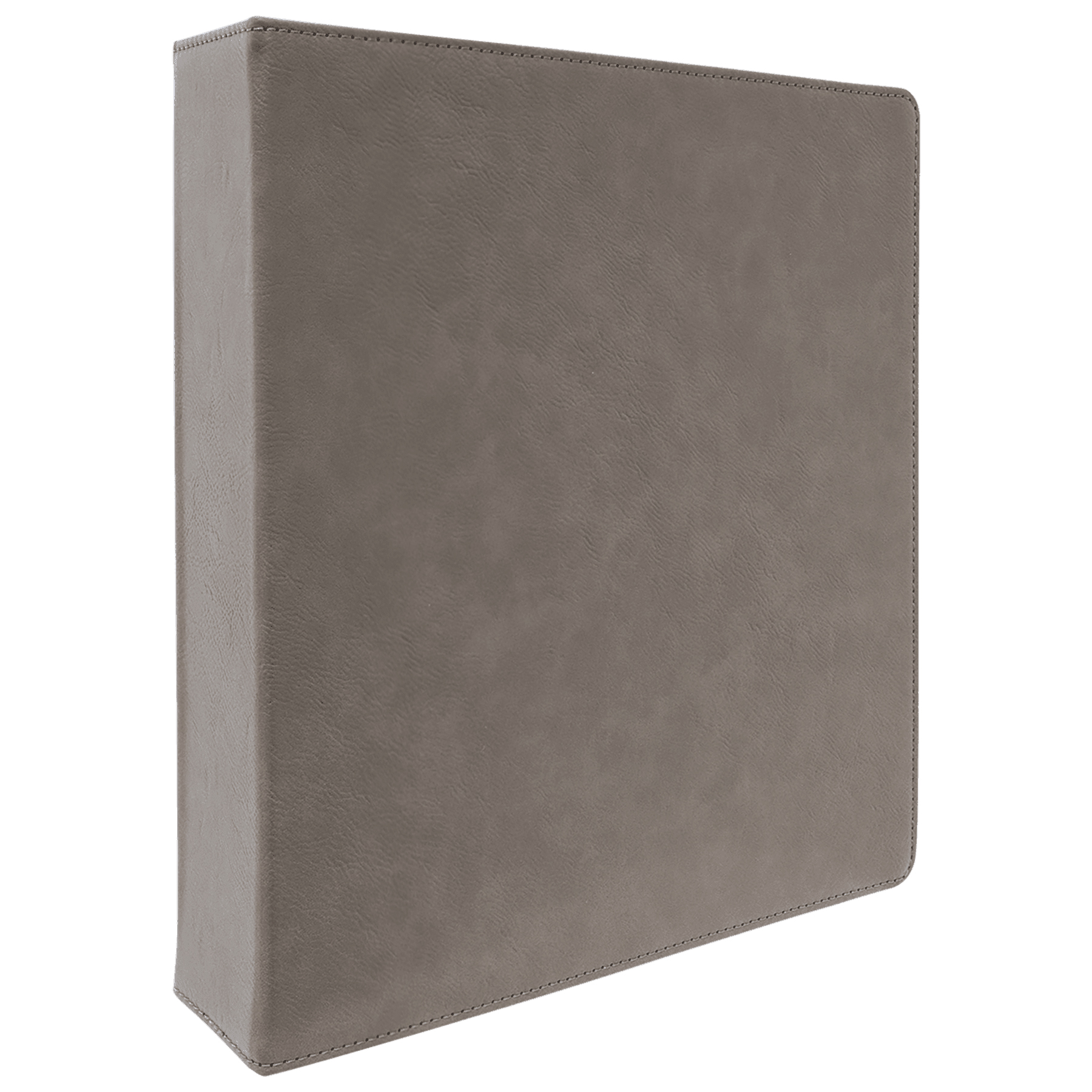 11" x 11 " Gray Leatherette 3-Ring Binder w/ 2" Slant D-Rings 3