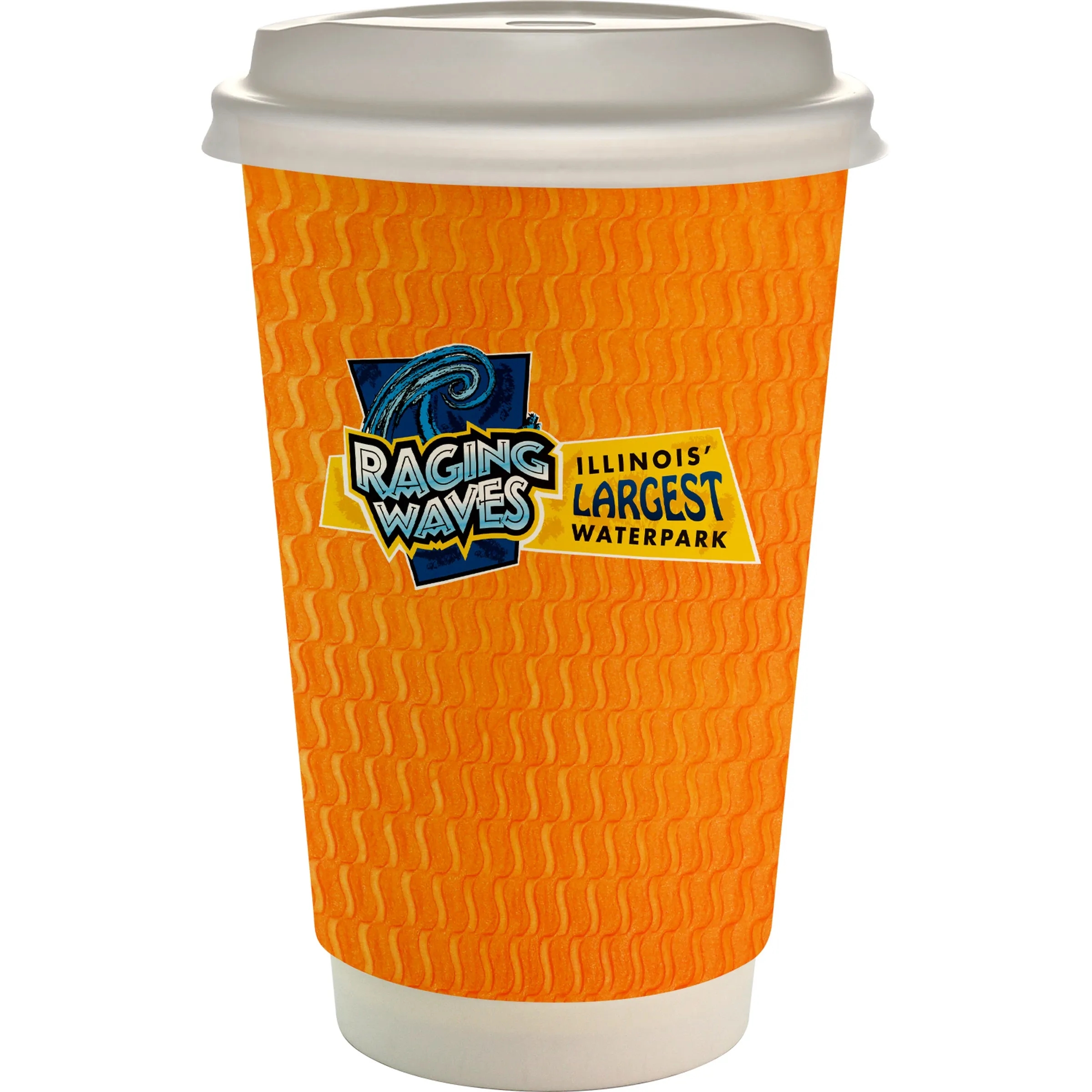 16 oz. Full Color Wave Paper Cup With Lid 12