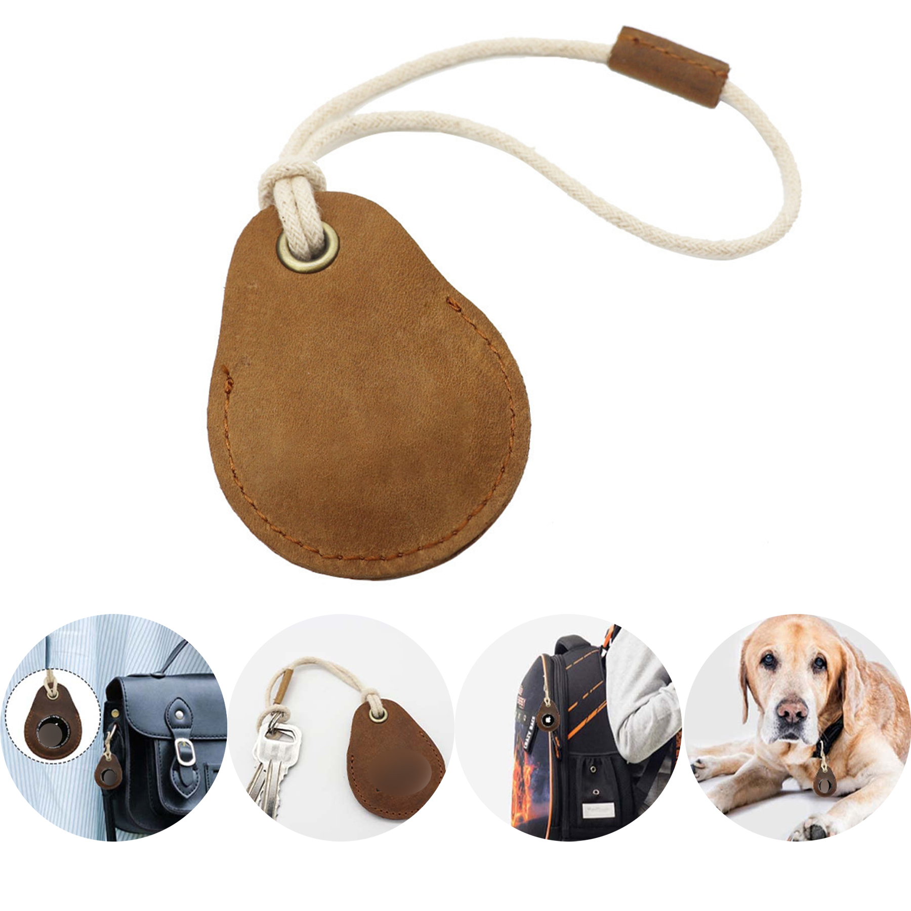Leather Case for AirTag 2