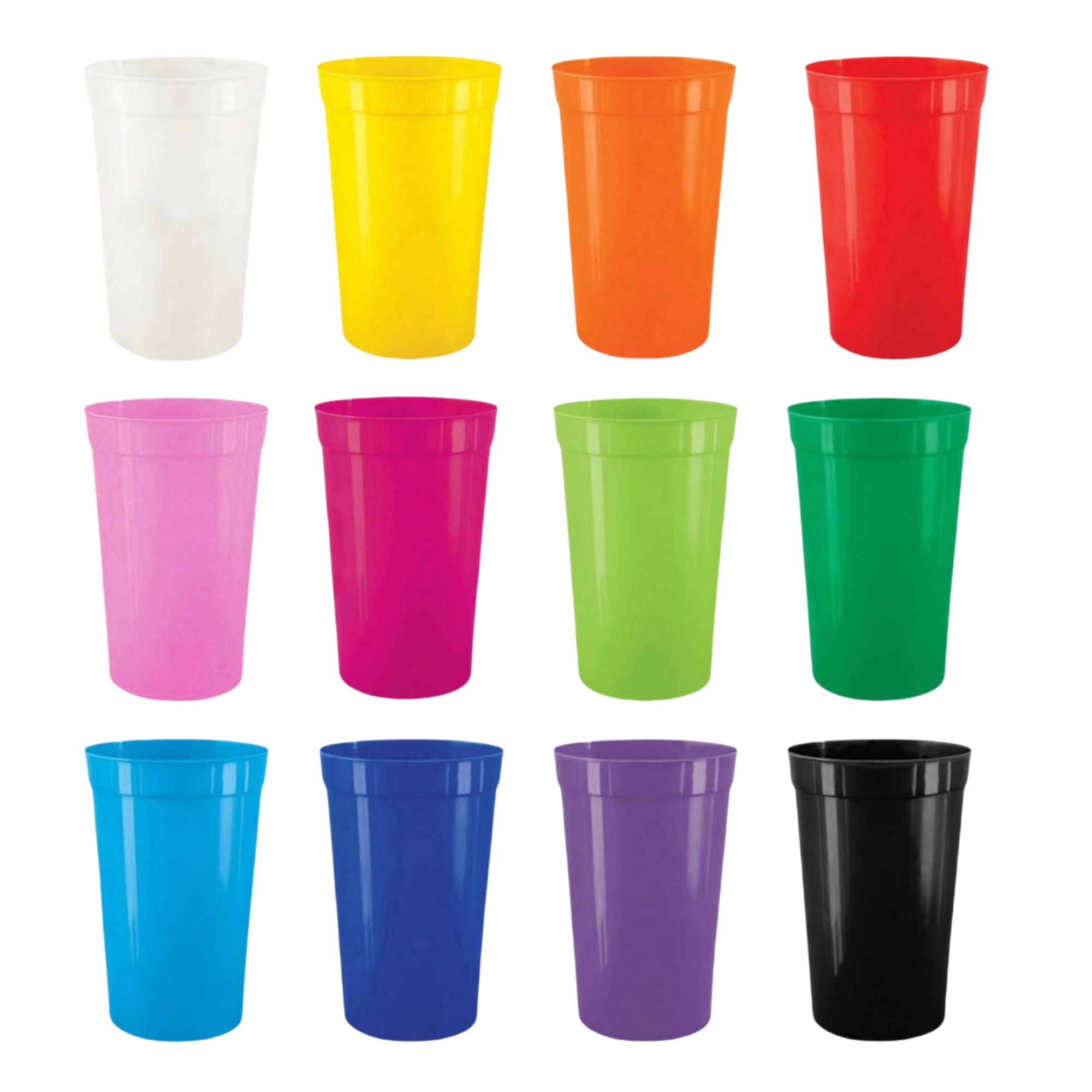 16oz Stadium Cups Reusable Plastic Cups 3