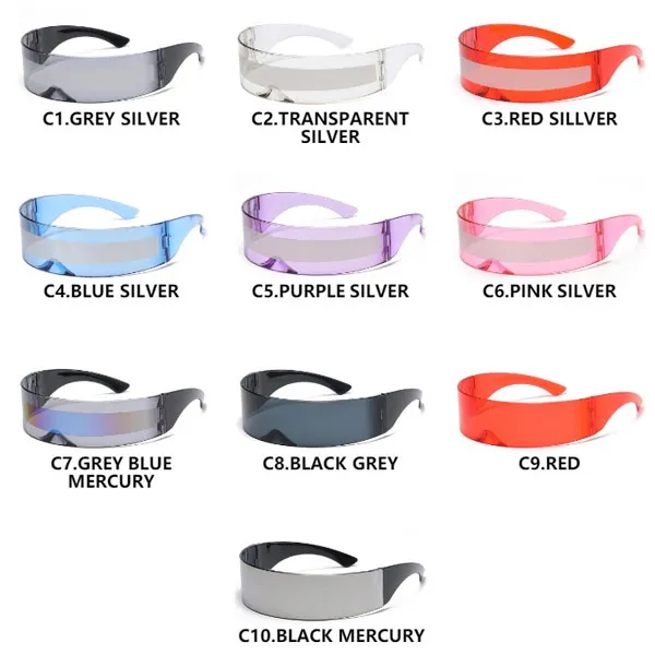Futuristic Cyclops Cyberpunk Visor Sunglasses 4