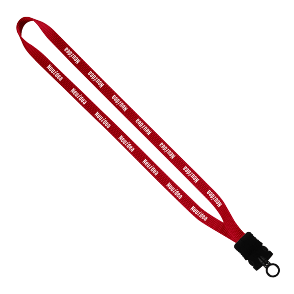 1/2" Smooth Nylon Lanyard with Snap-Buckle Release & O-Ring 17