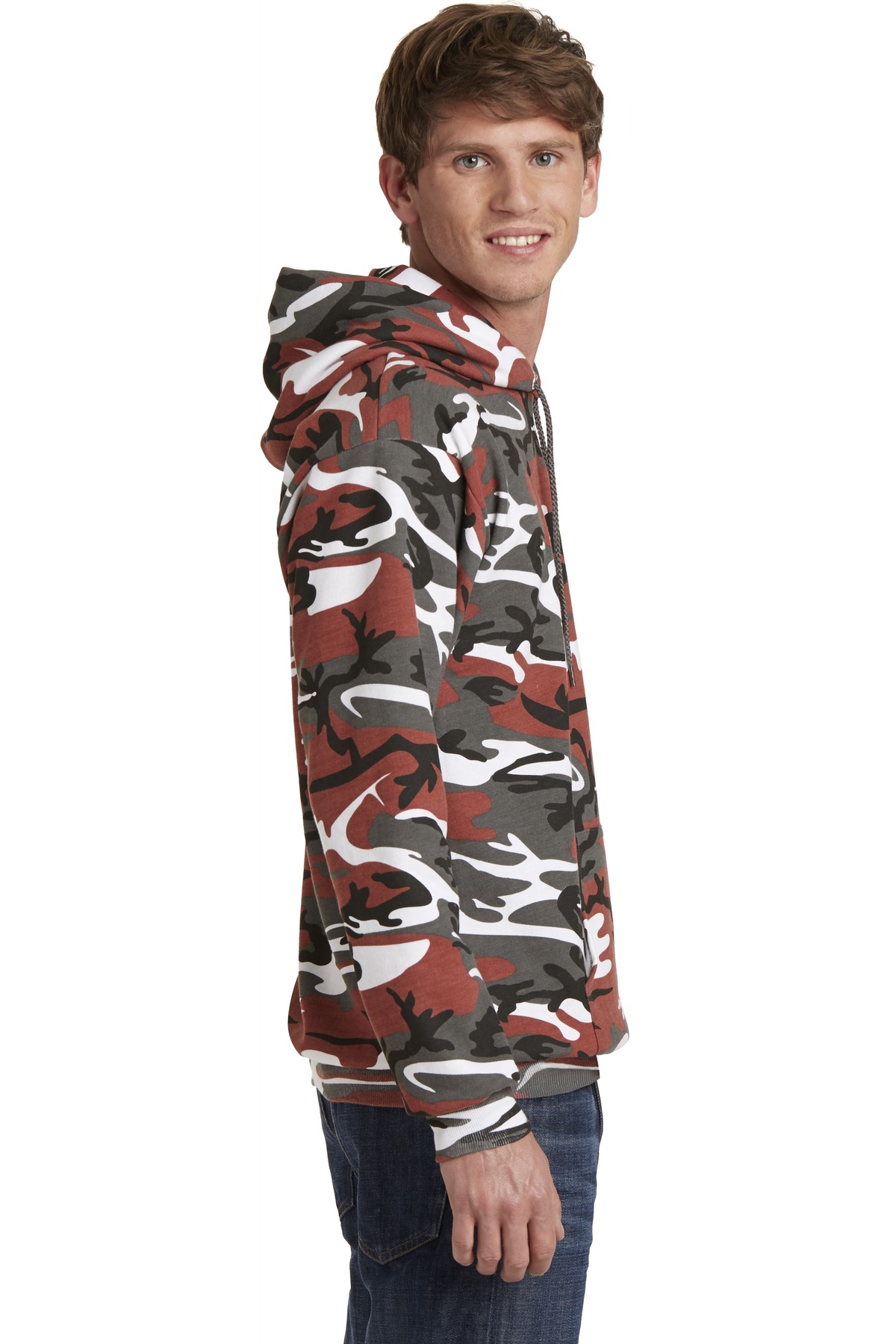 Port & Co Core Fleece Camo Pullover Hooded Sweatshirt. PC78HC 40