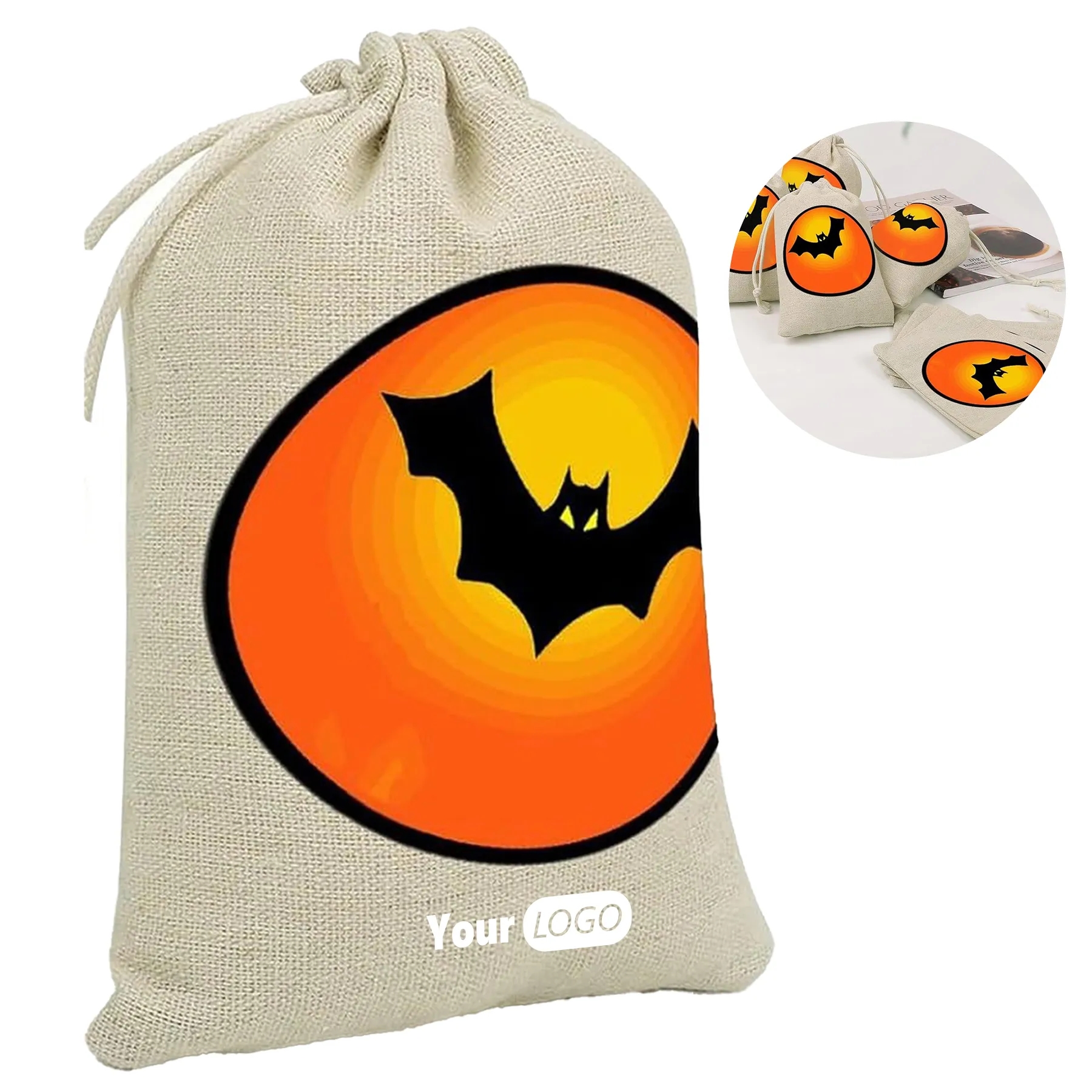 Cotton Halloween Candy Storage Bag 4