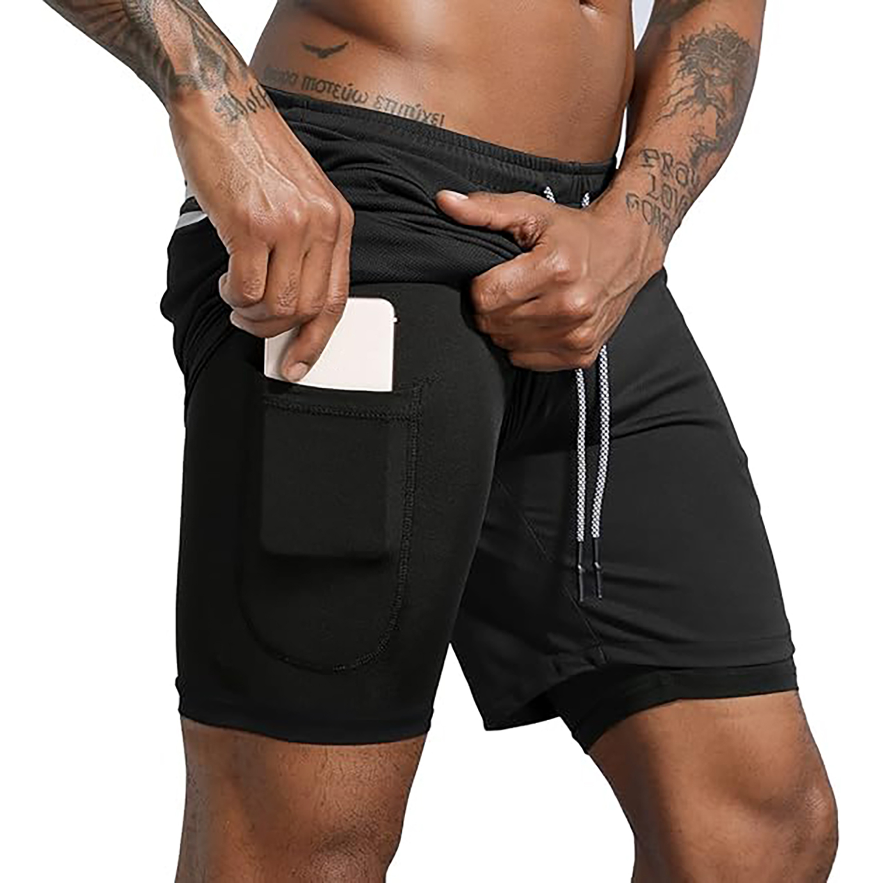 Men's 2 in 1 Workout Running Shorts 22