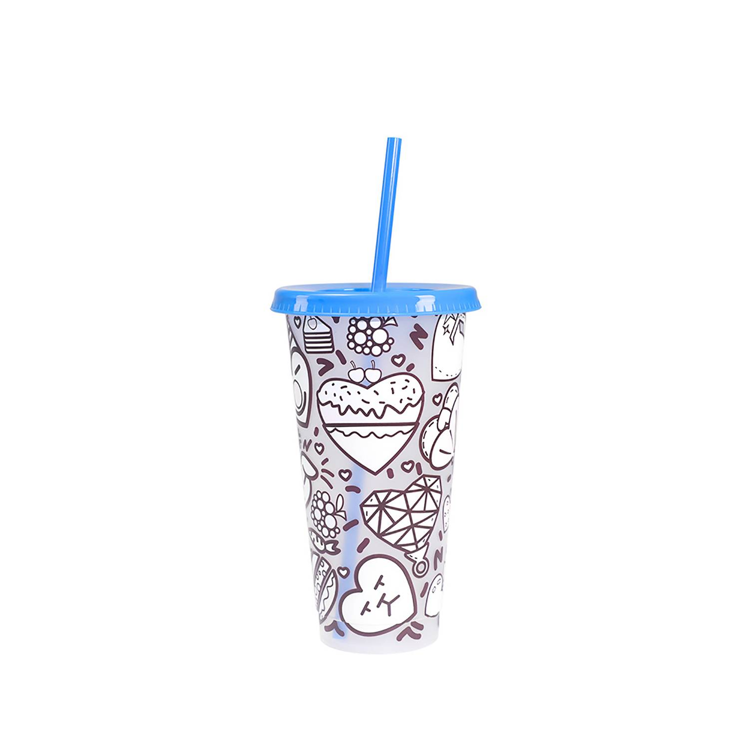 24oz Creative Color-Changing Tumbler with Straw 6