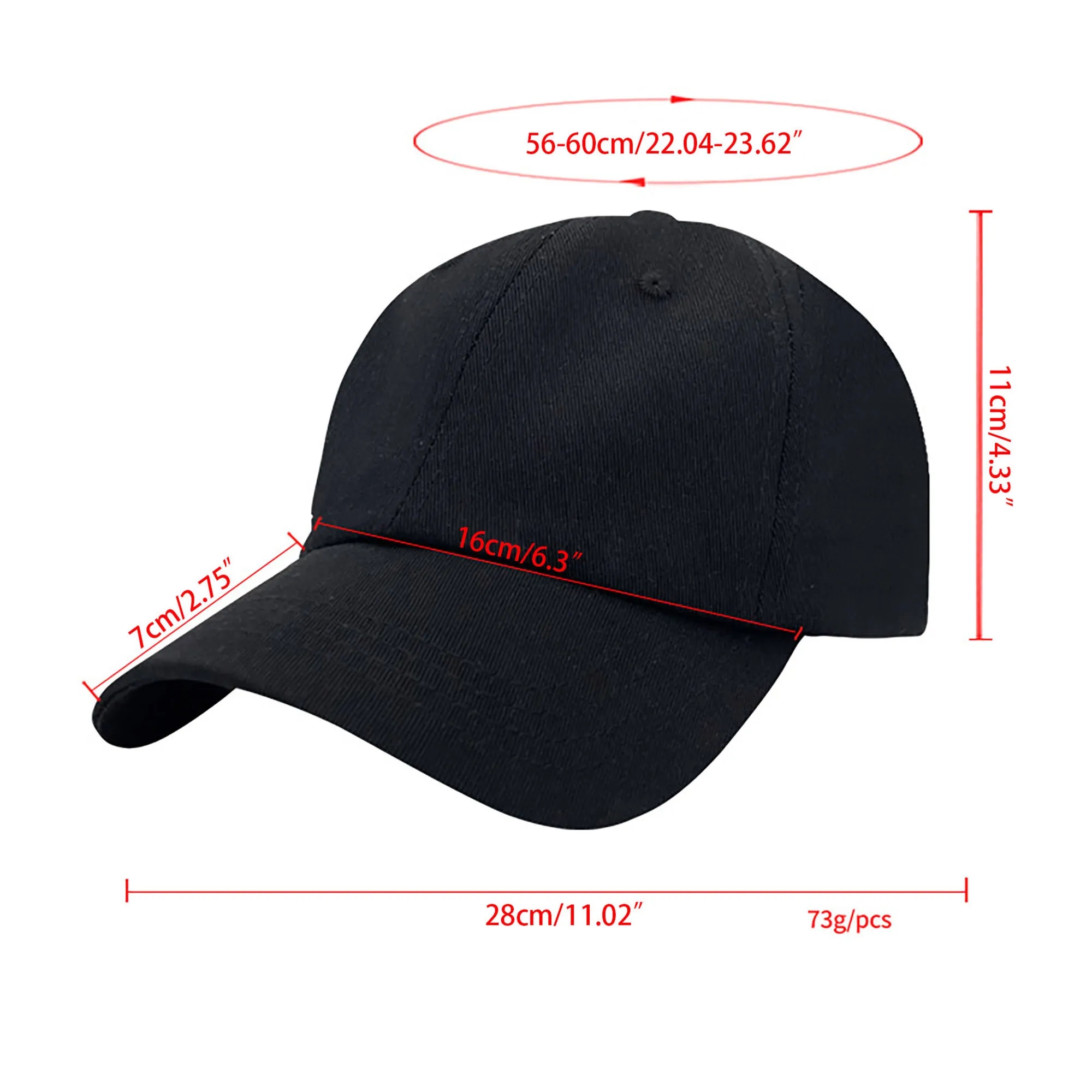 Unisex Solid Color Baseball Cap 5
