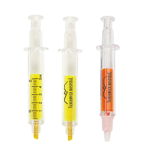 Doc's Syringe Multi Color Neon Highlighter 6