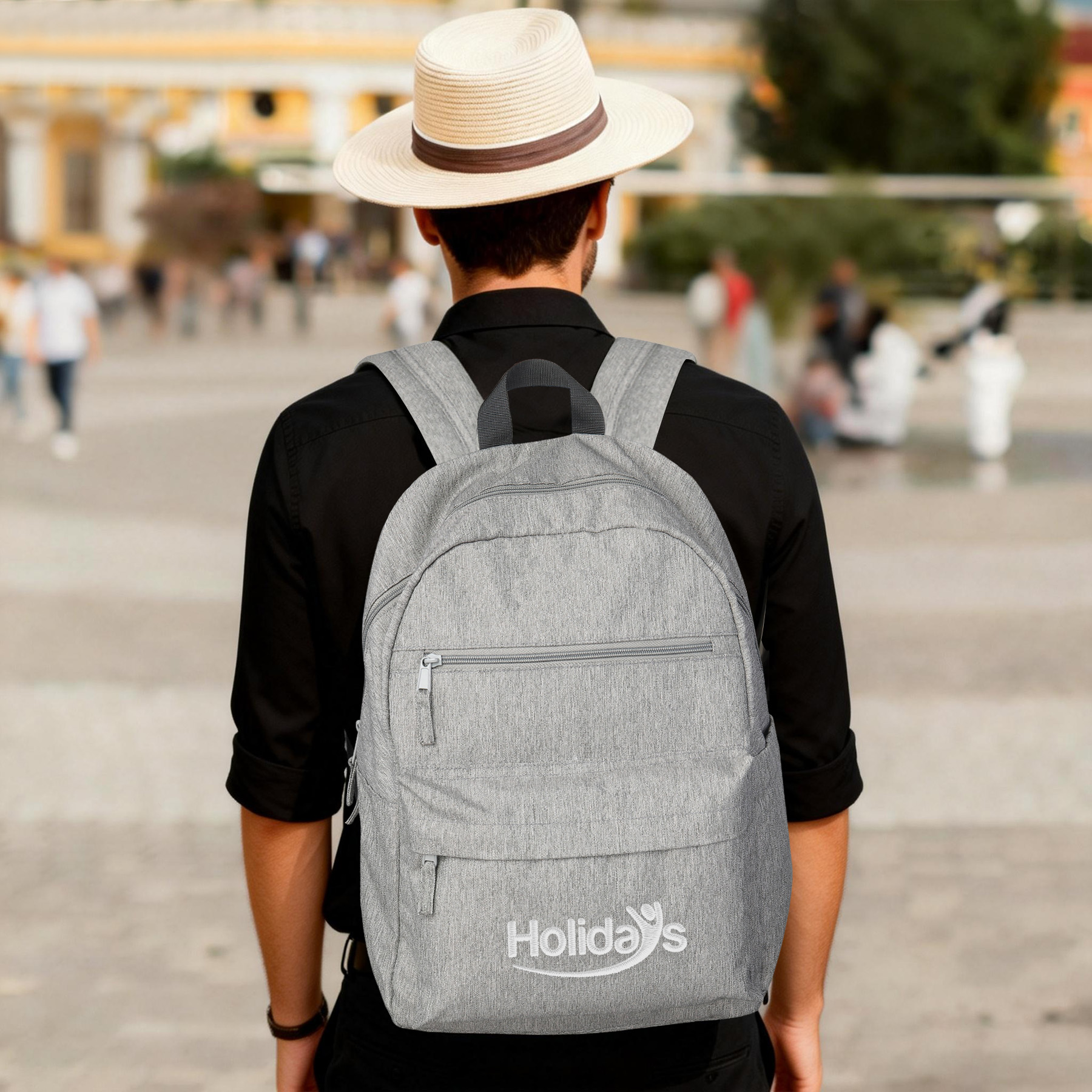 EcoVenture RPET Heathered 15'' Laptop Backpack 6