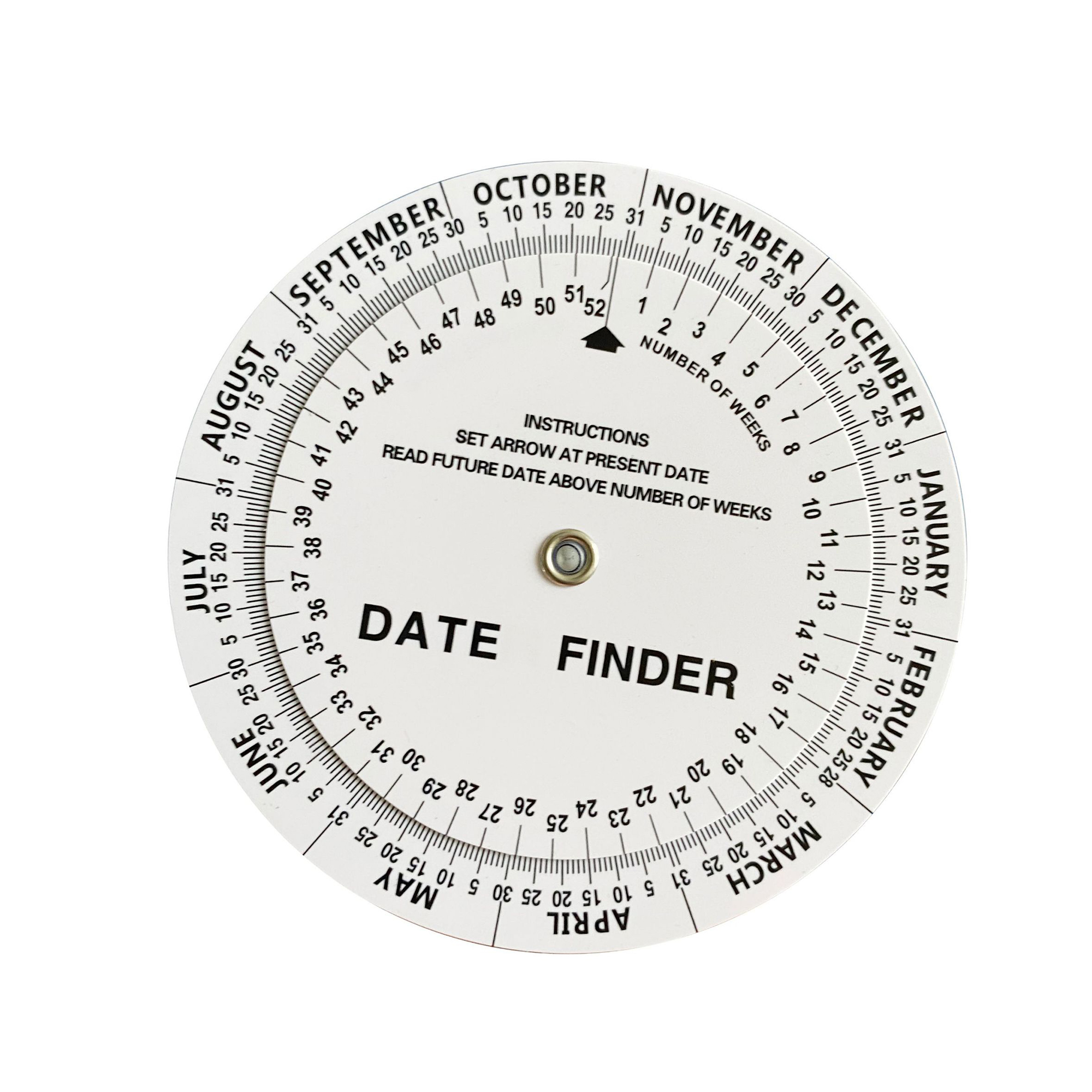 PVC Pregnancy Due Date Wheel 4.25" Diameter 3