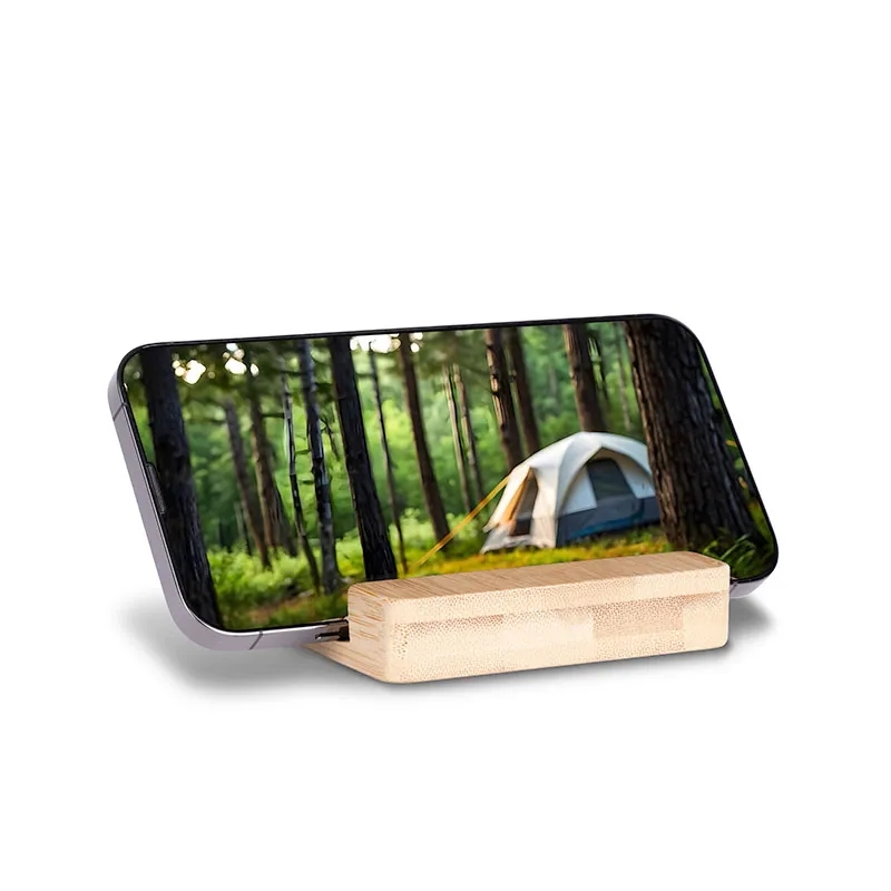 Bamboo Stand & Keypad Stress Reliever 2