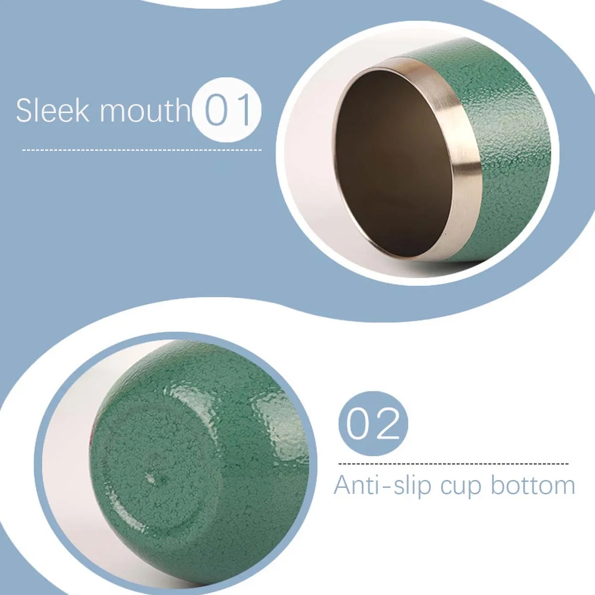 Stainless Steel Stemless Egg Wine Tumbler Cup With Lid 4