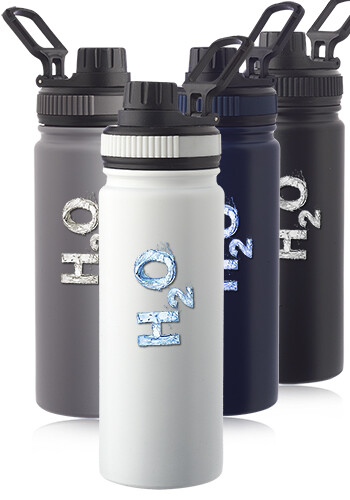 Houston 23 oz. Stainless Steel Water Bottle with Carrying Handle