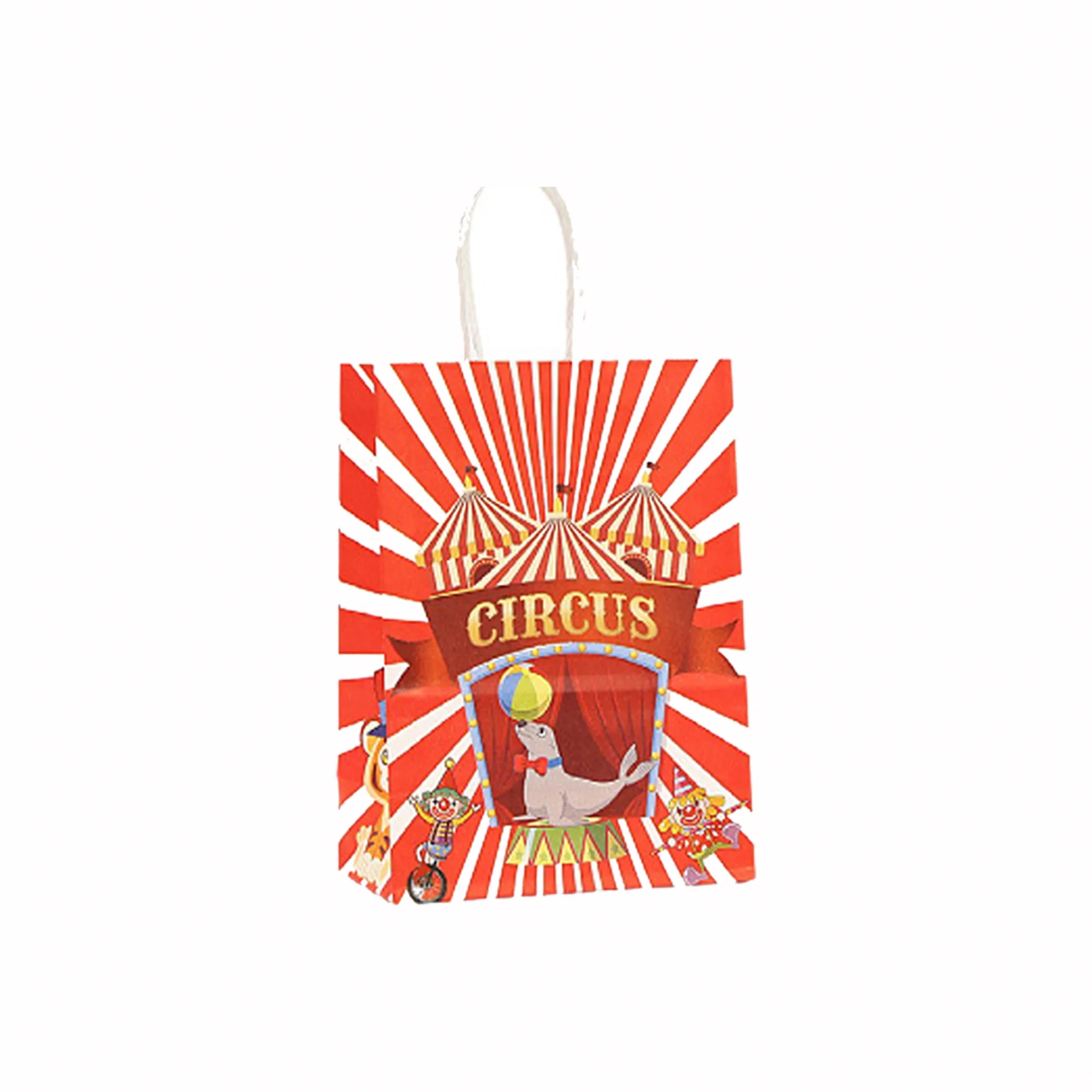 Circus-Themed Kraft Paper Tote Bag 3