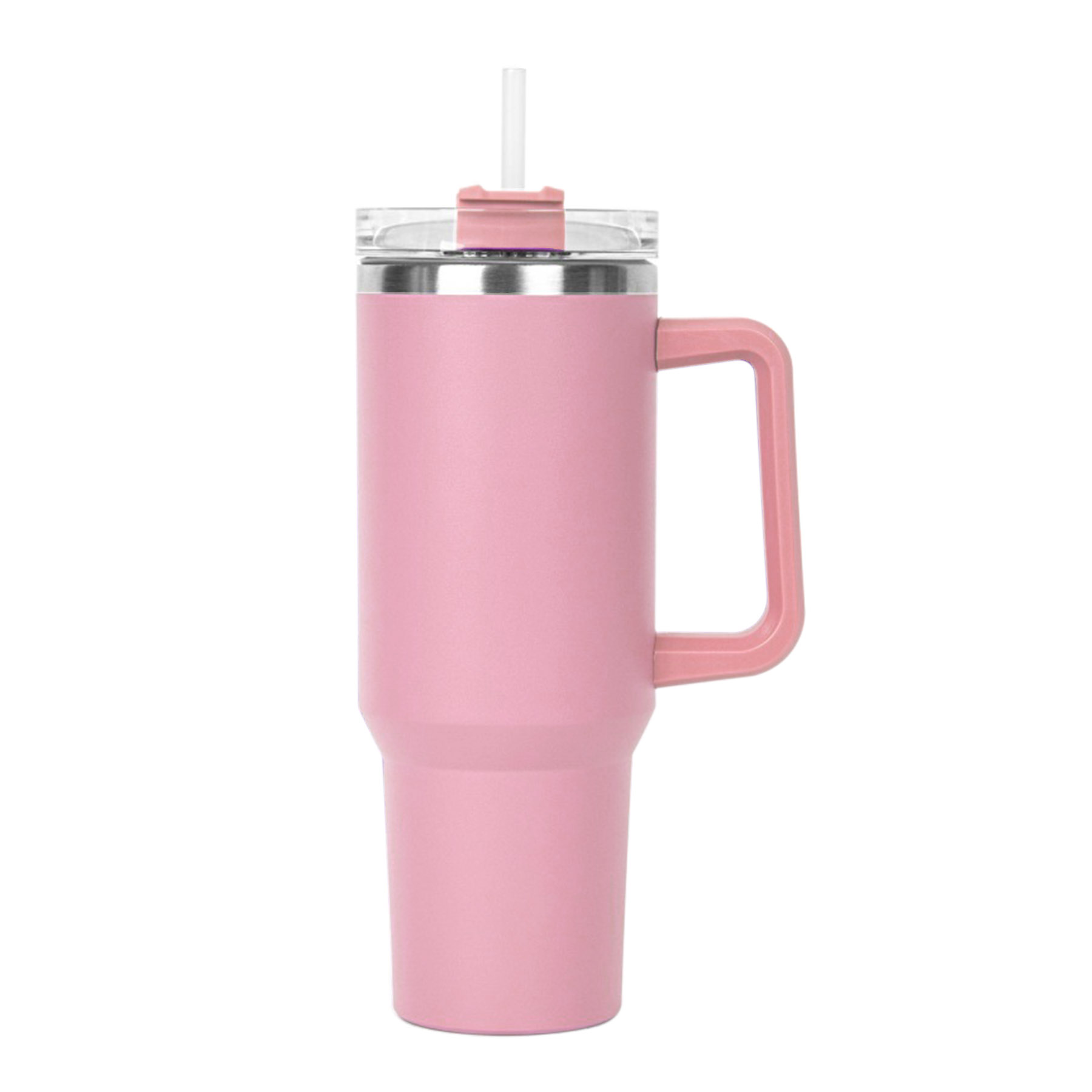 40 OZ. S/S Travel Handle Mug w/ Twist Closure Straw Lid 12