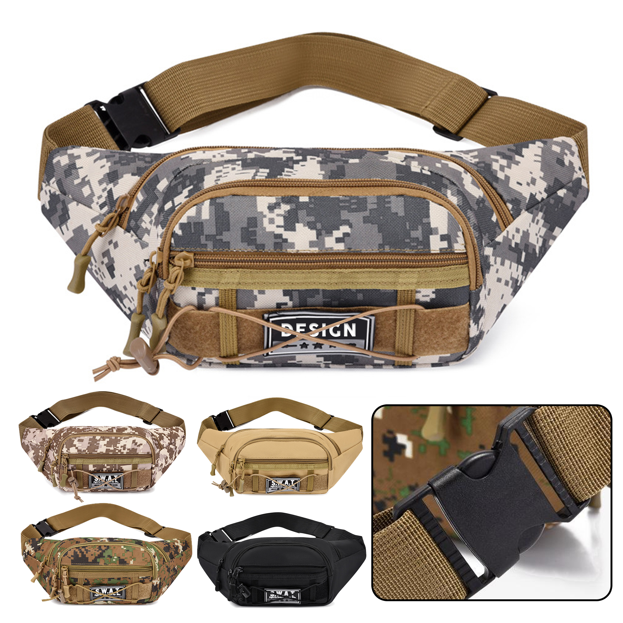 Oxford Waterproof Belts Waist Bag 2