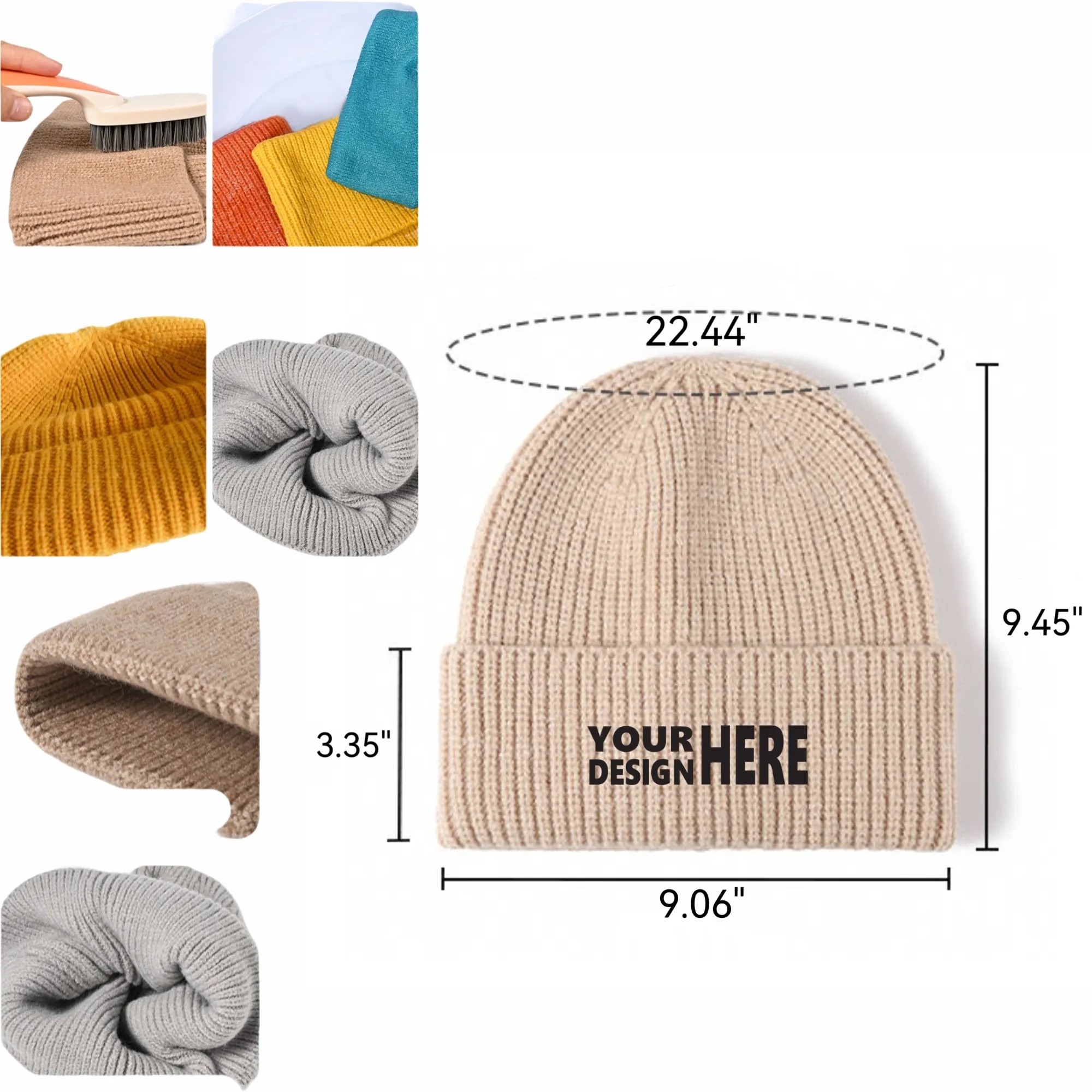 Rabbit Hair Knitted Winter Beanie 2