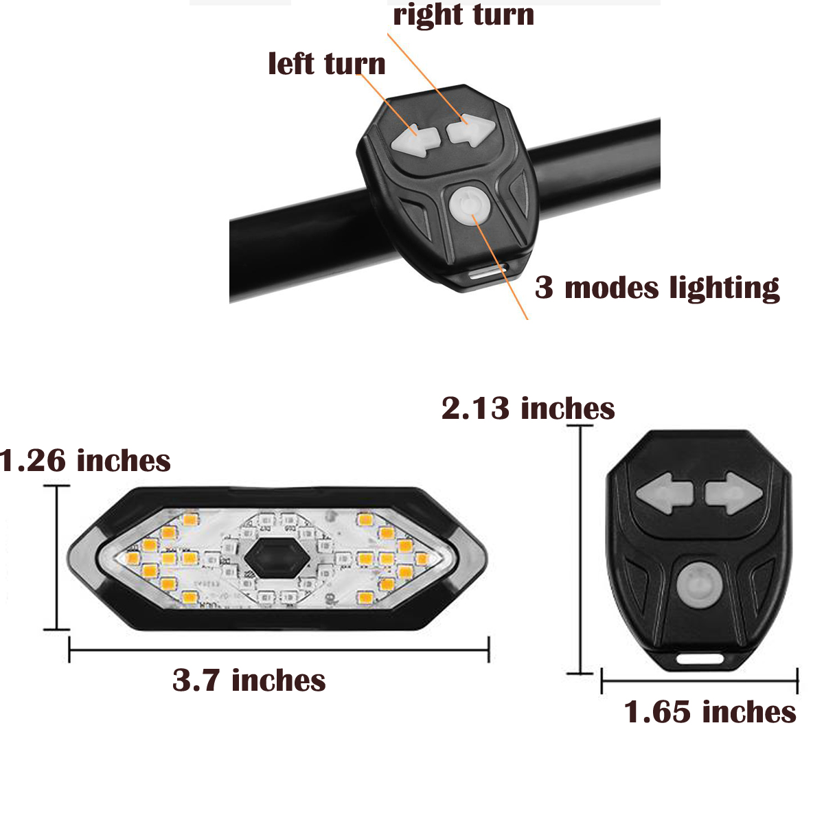 Remote Control Bike Tail Light with Horn 3