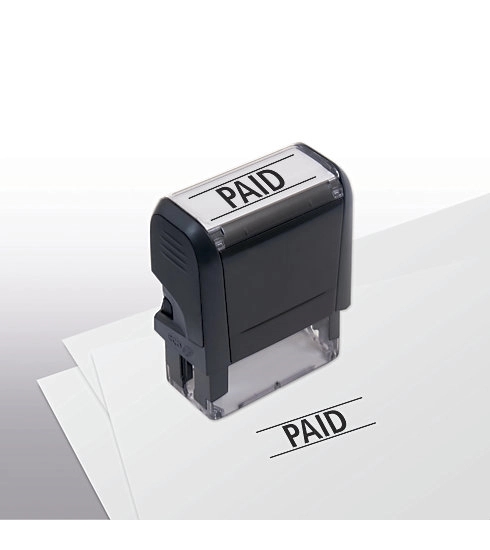 Pre-inked stock PAID stamp 4