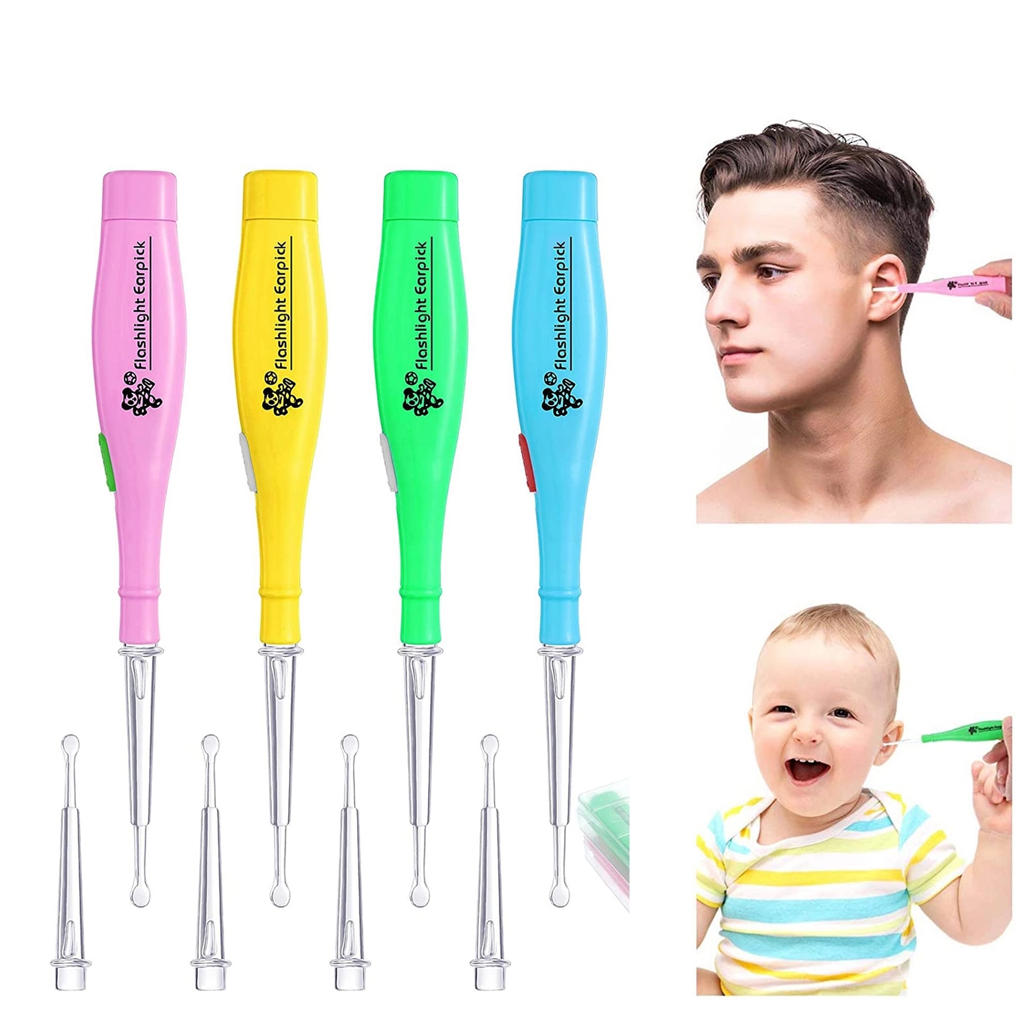 Plastic Flashlight Earpick 3