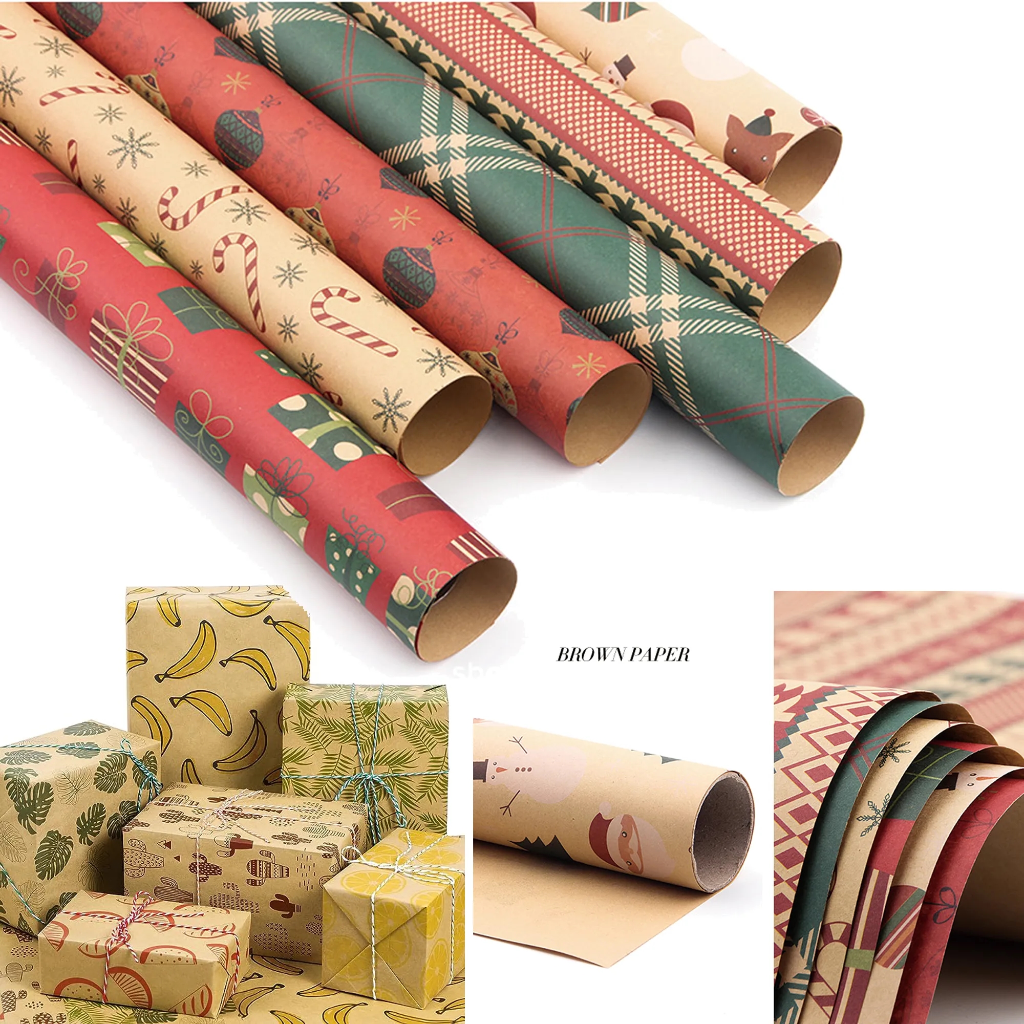 28"x20" Custom Full Color Gift Food Kraft Wrapping Paper 3