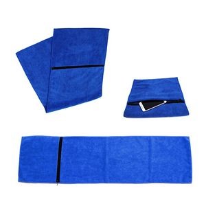 Fitness Gym Travel Bath Towel With Zip Pocket 8